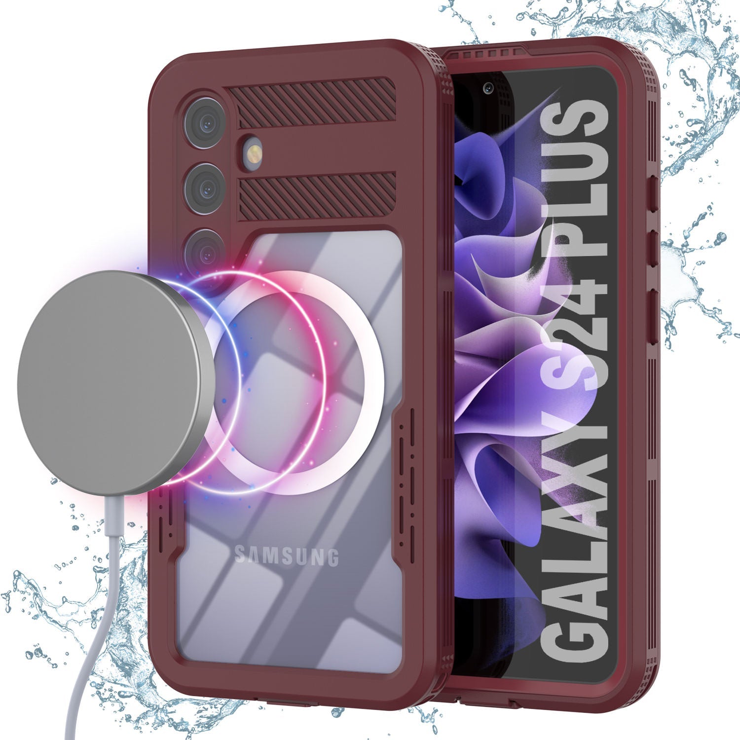 Galaxy S24+ Plus Waterproof Case [Alpine 2.0 Series] [Slim Fit] [IP68 Certified] [Shockproof] [Rose]