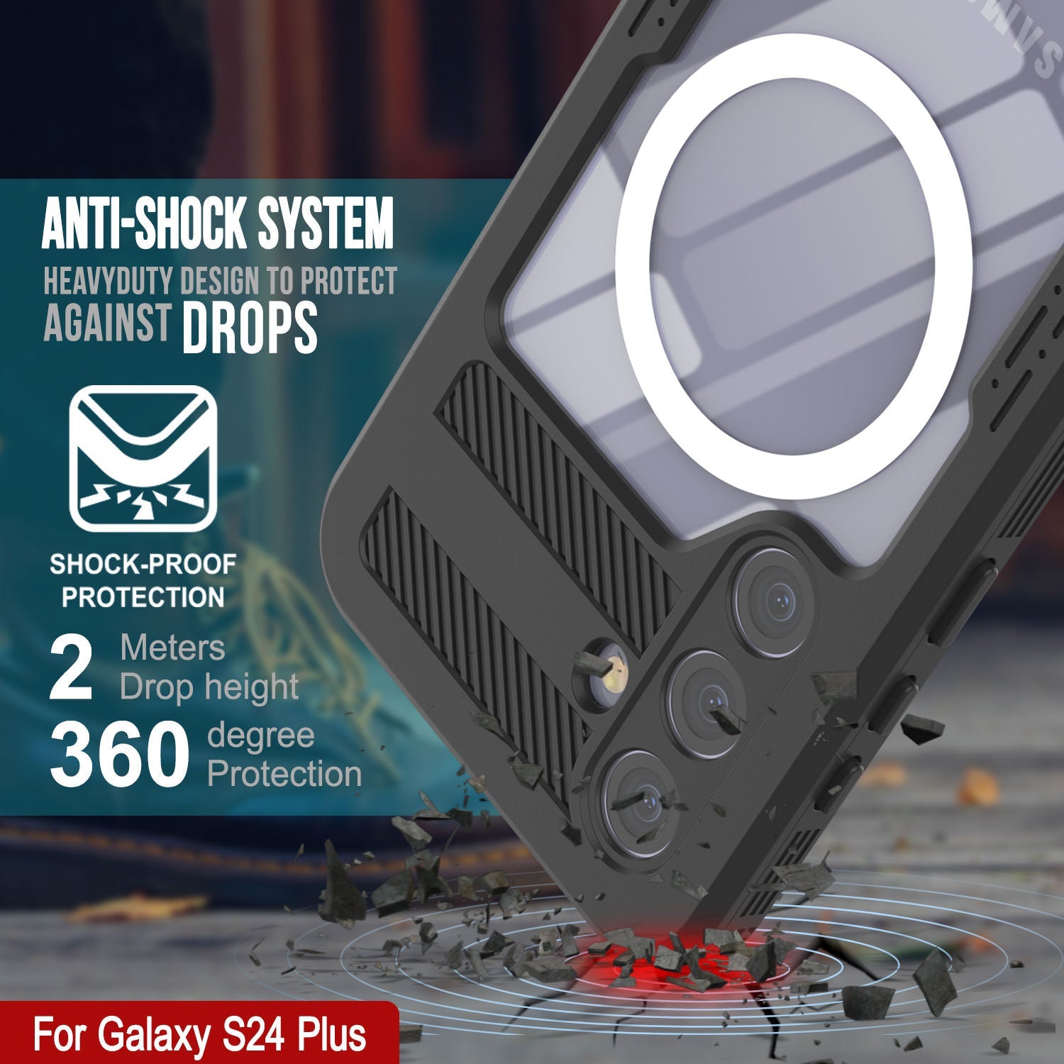 Galaxy S24+ Plus Waterproof Case [Alpine 2.0 Series] [Slim Fit] [IP68 Certified] [Shockproof] [Black]