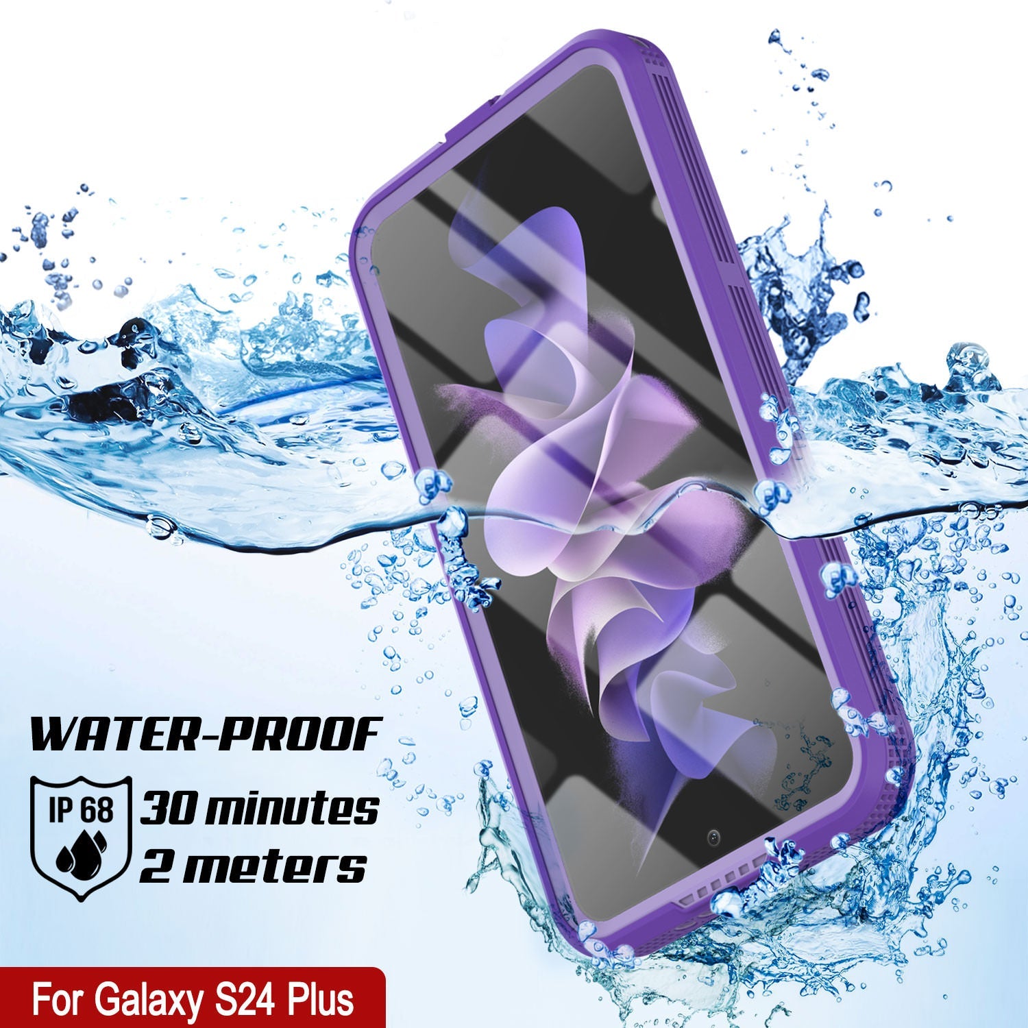 Galaxy S24+ Plus Waterproof Case [Alpine 2.0 Series] [Slim Fit] [IP68 Certified] [Shockproof] [Purple]