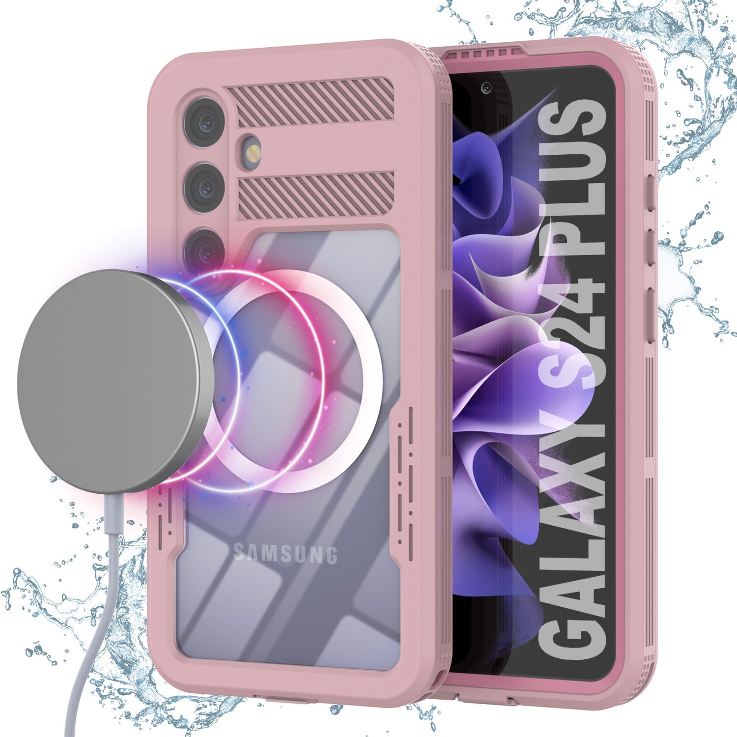 Galaxy S24+ Plus Waterproof Case [Alpine 2.0 Series] [Slim Fit] [IP68 Certified] [Shockproof] [Pink]