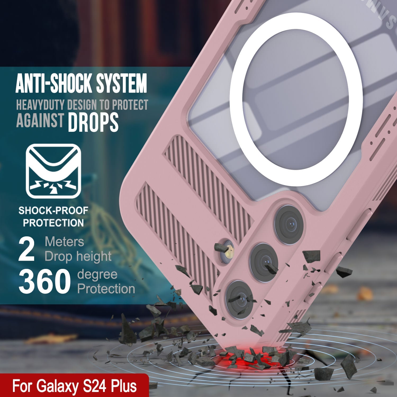 Galaxy S24+ Plus Waterproof Case [Alpine 2.0 Series] [Slim Fit] [IP68 Certified] [Shockproof] [Pink]