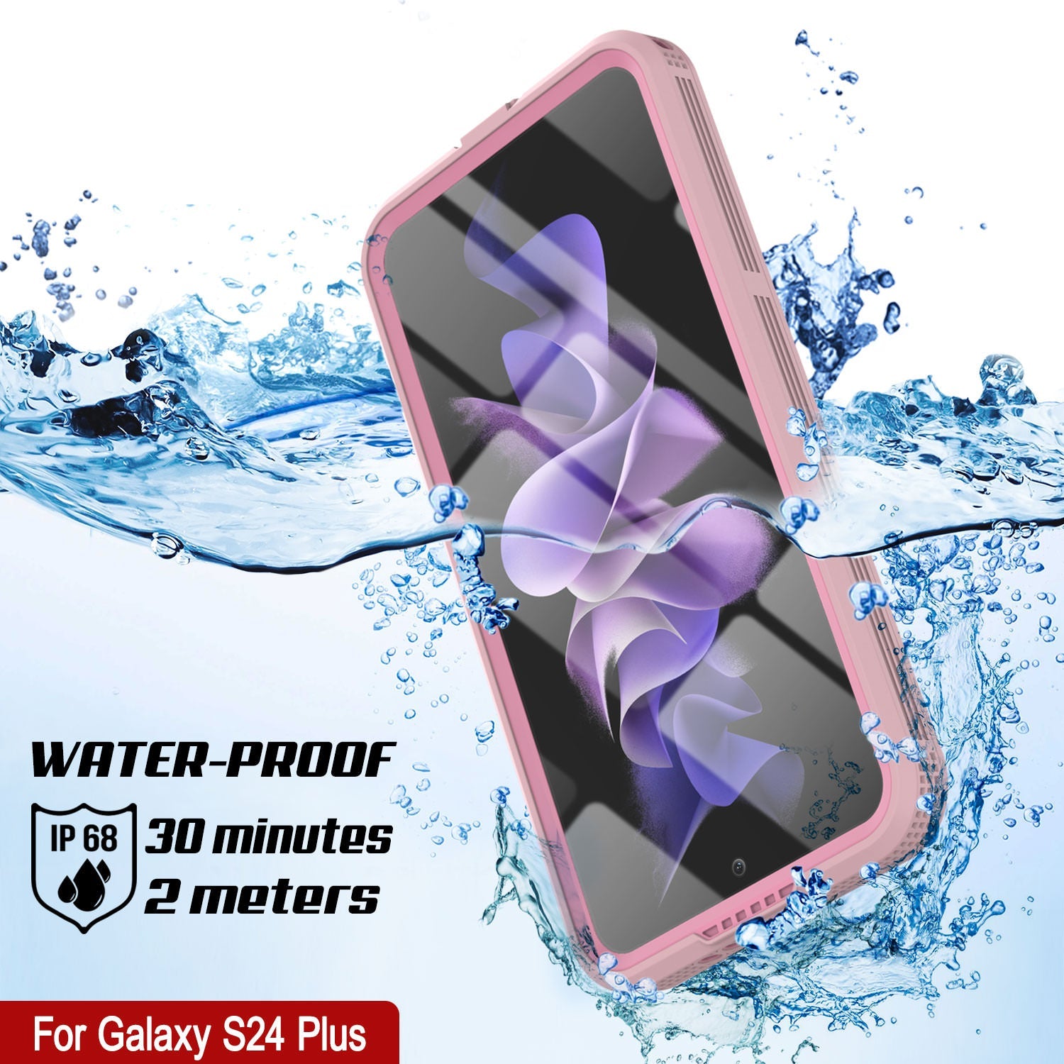 Galaxy S24+ Plus Waterproof Case [Alpine 2.0 Series] [Slim Fit] [IP68 Certified] [Shockproof] [Pink]