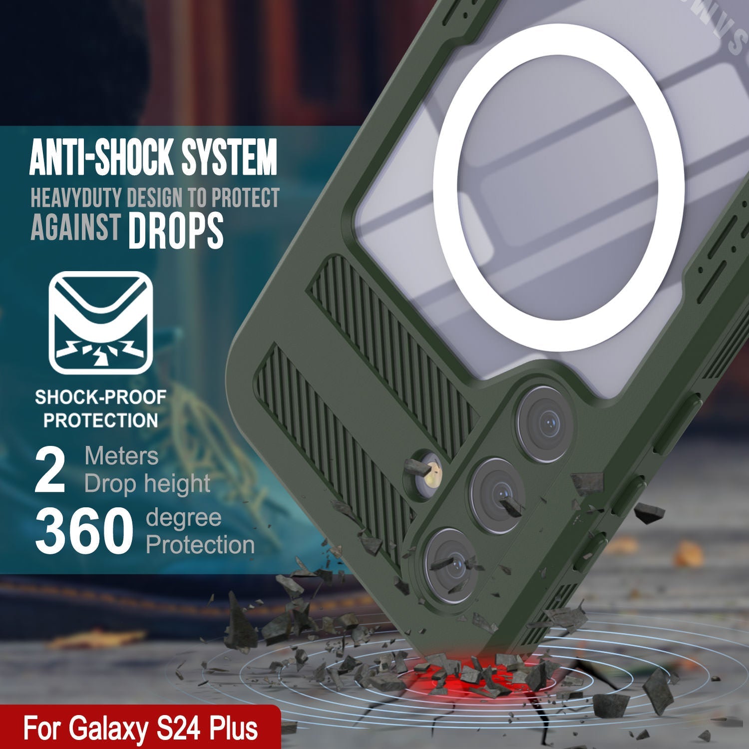 Galaxy S24+ Plus Waterproof Case [Alpine 2.0 Series] [Slim Fit] [IP68 Certified] [Shockproof] [Light Green]