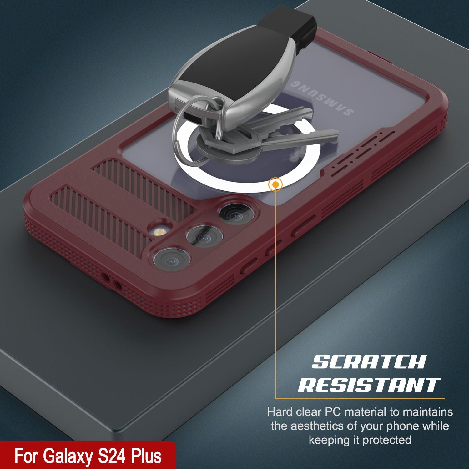 Galaxy S24+ Plus Waterproof Case [Alpine 2.0 Series] [Slim Fit] [IP68 Certified] [Shockproof] [Rose]