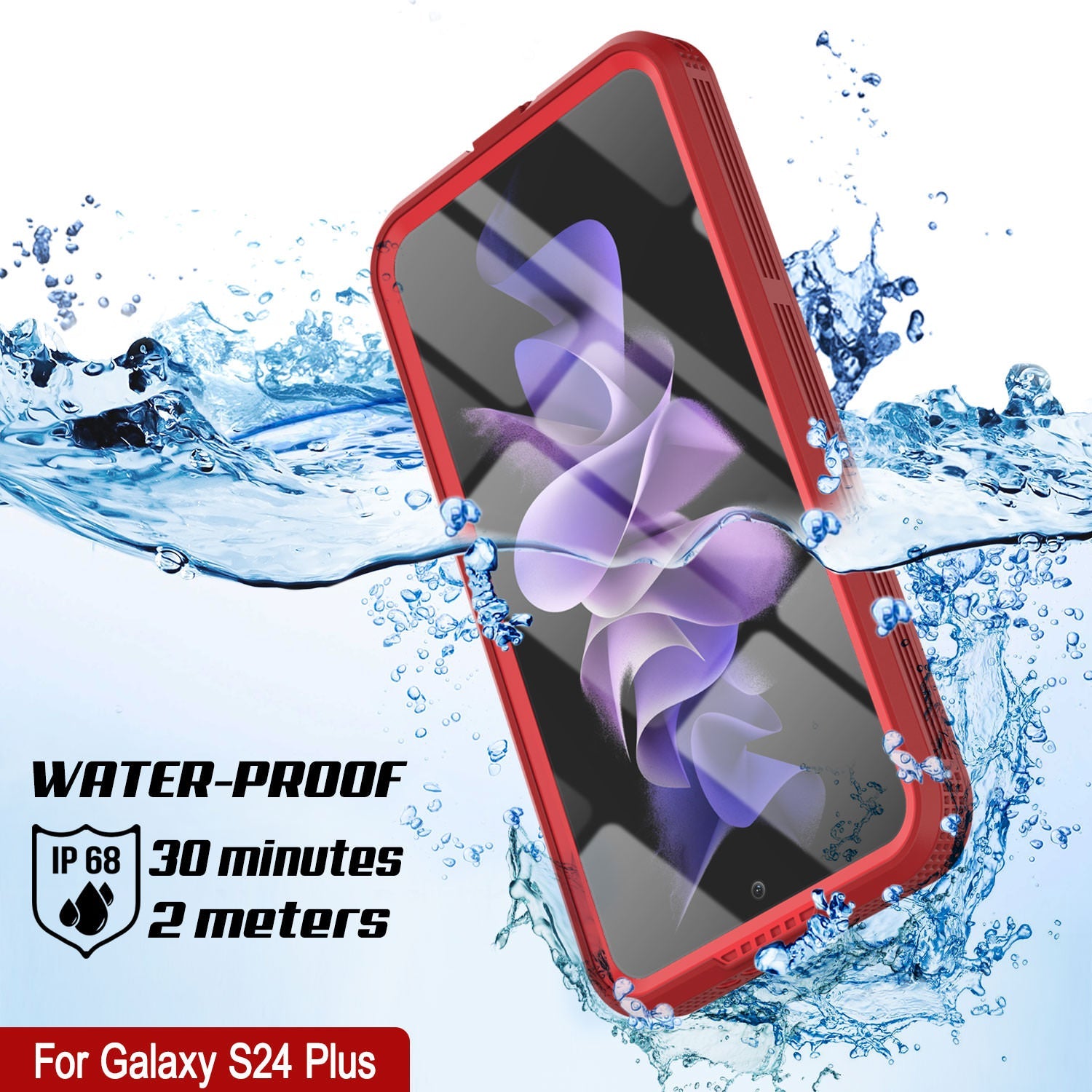 Galaxy S24+ Plus Waterproof Case [Alpine 2.0 Series] [Slim Fit] [IP68 Certified] [Shockproof] [Red]