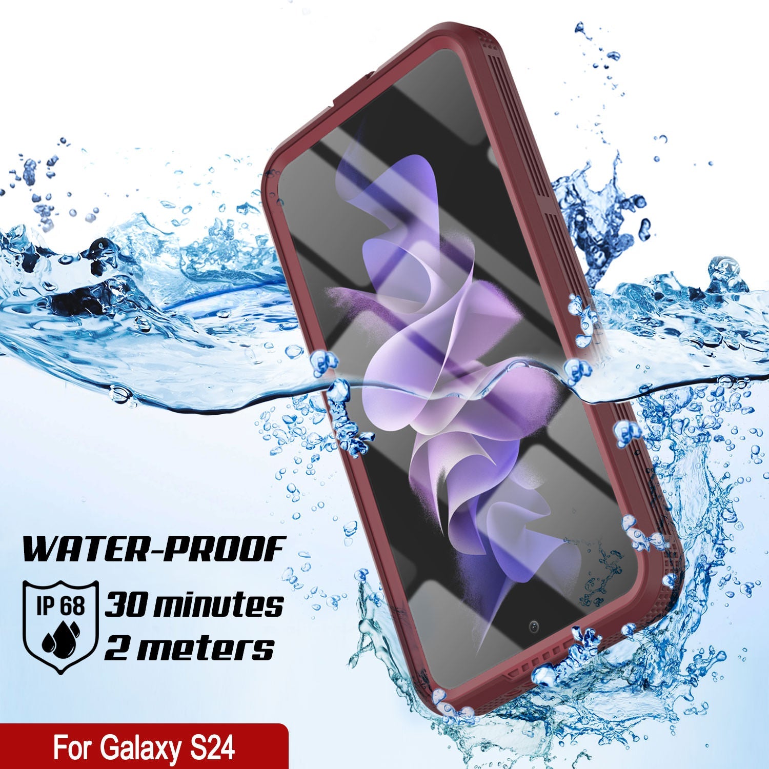 Galaxy S24 Waterproof Case [Alpine 2.0 Series] [Slim Fit] [IP68 Certified] [Shockproof] [Rose]
