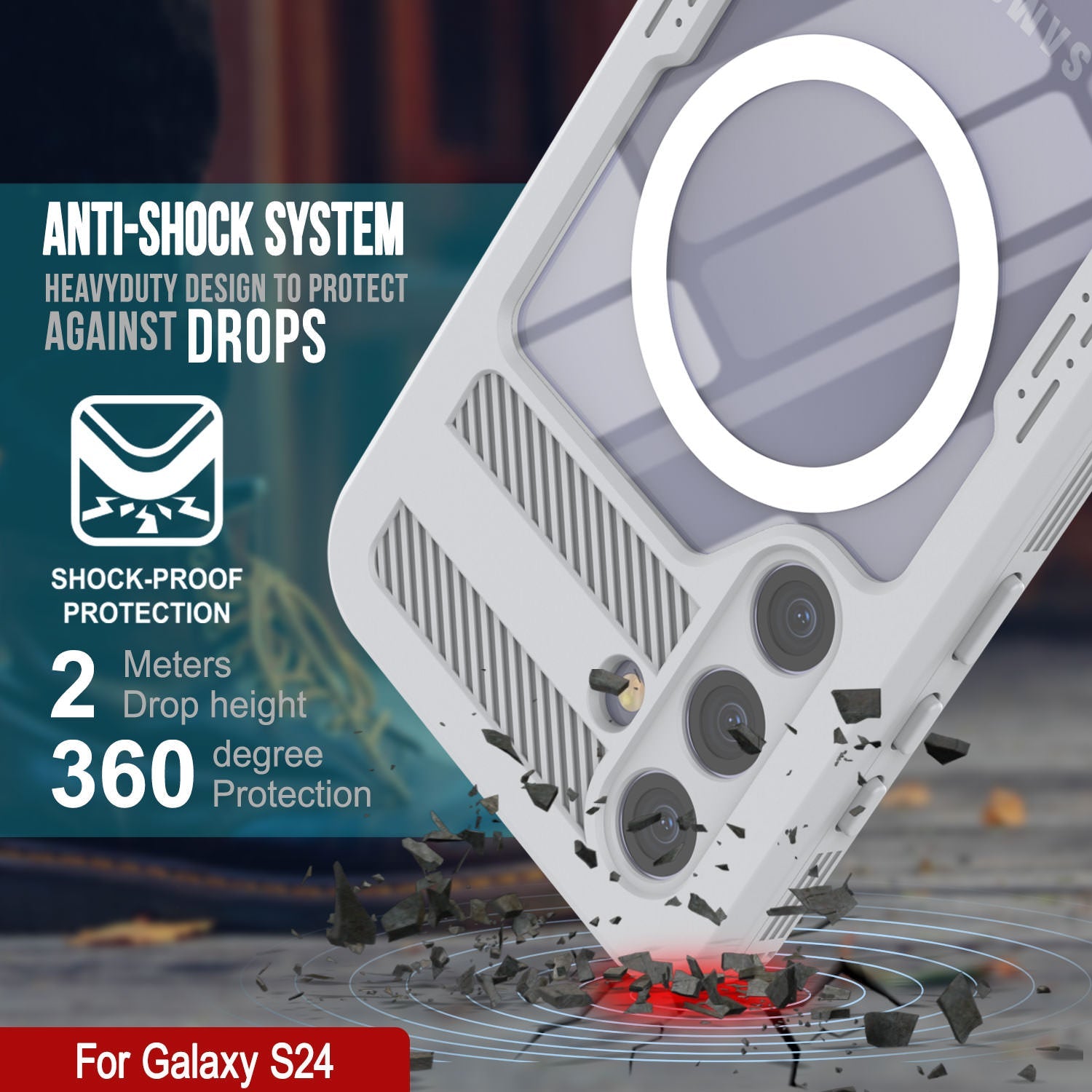 Galaxy S24 Waterproof Case [Alpine 2.0 Series] [Slim Fit] [IP68 Certified] [Shockproof] [White]