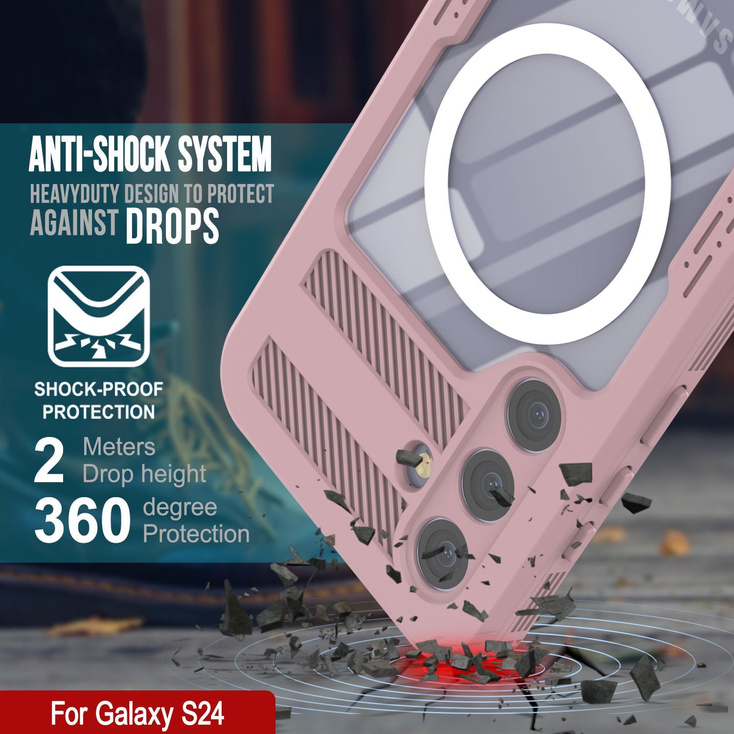 Galaxy S24 Ultra Waterproof Case [Alpine 2.0 Series] [Slim Fit] [IP68 Certified] [Shockproof] [Pink]