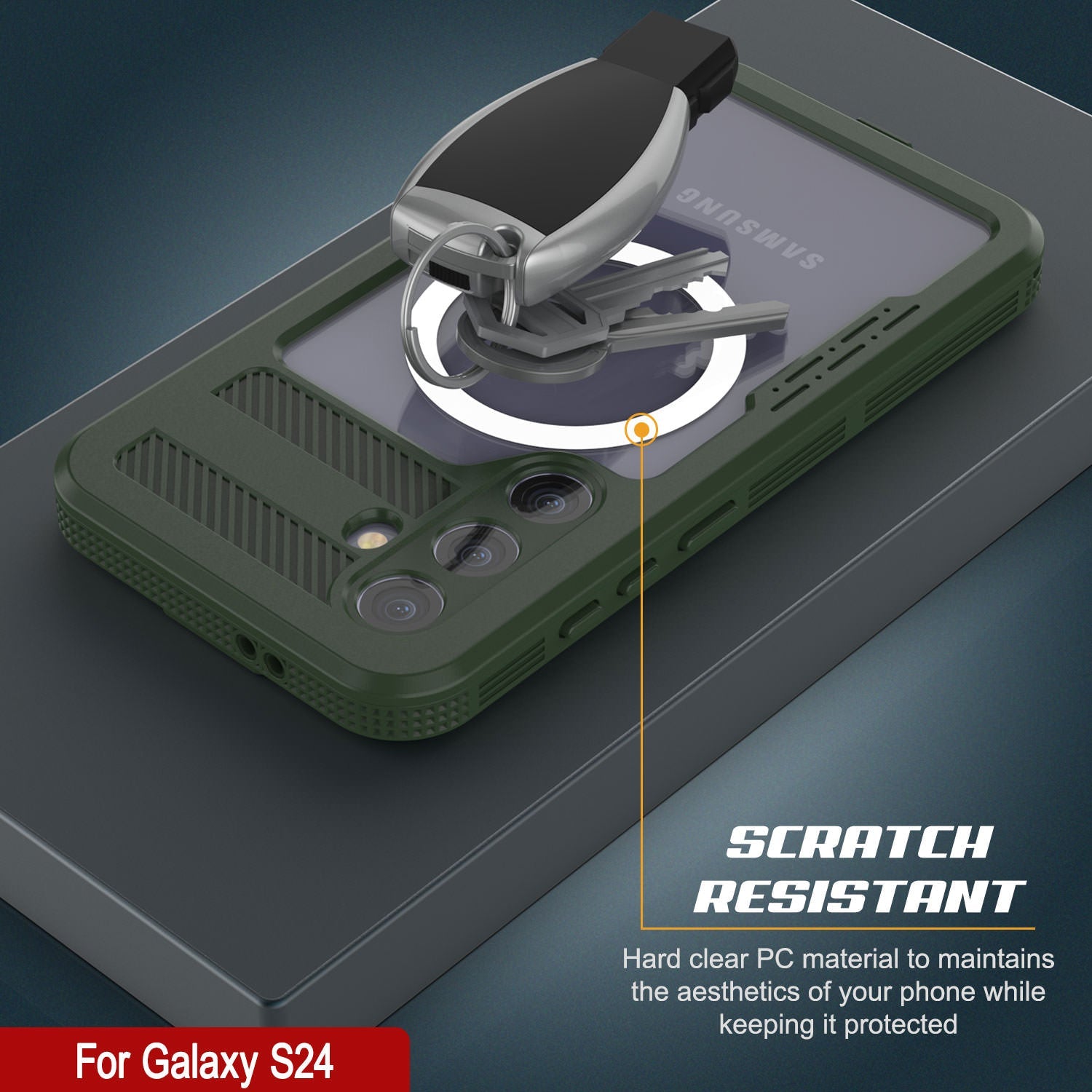 Galaxy S24 Ultra Waterproof Case [Alpine 2.0 Series] [Slim Fit] [IP68 Certified] [Shockproof] [Light Green]
