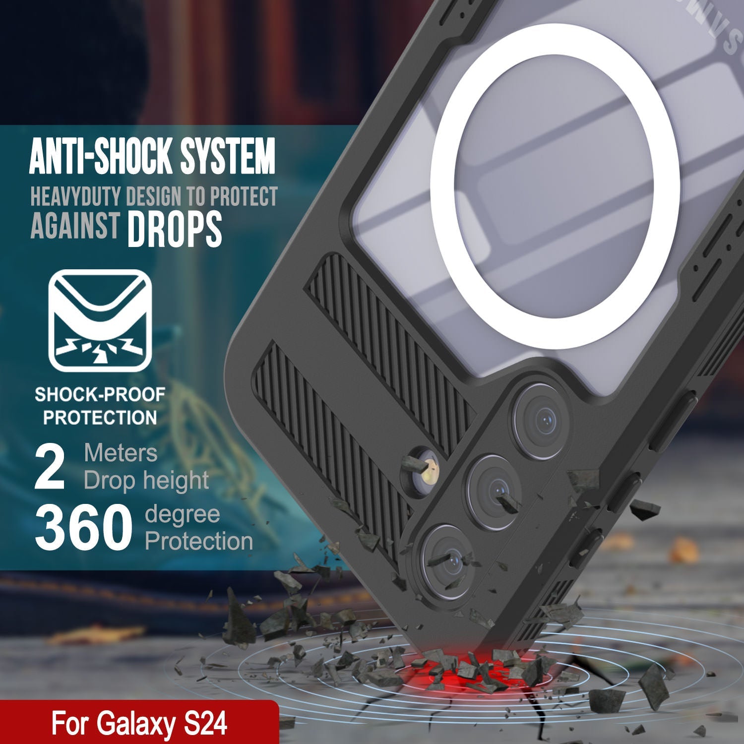 Galaxy S24 Waterproof Case [Alpine 2.0 Series] [Slim Fit] [IP68 Certified] [Shockproof] [Black]
