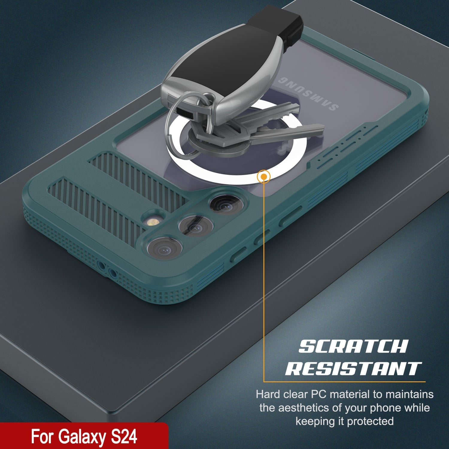 Galaxy S24 Waterproof Case [Alpine 2.0 Series] [Slim Fit] [IP68 Certified] [Shockproof] [Blue]