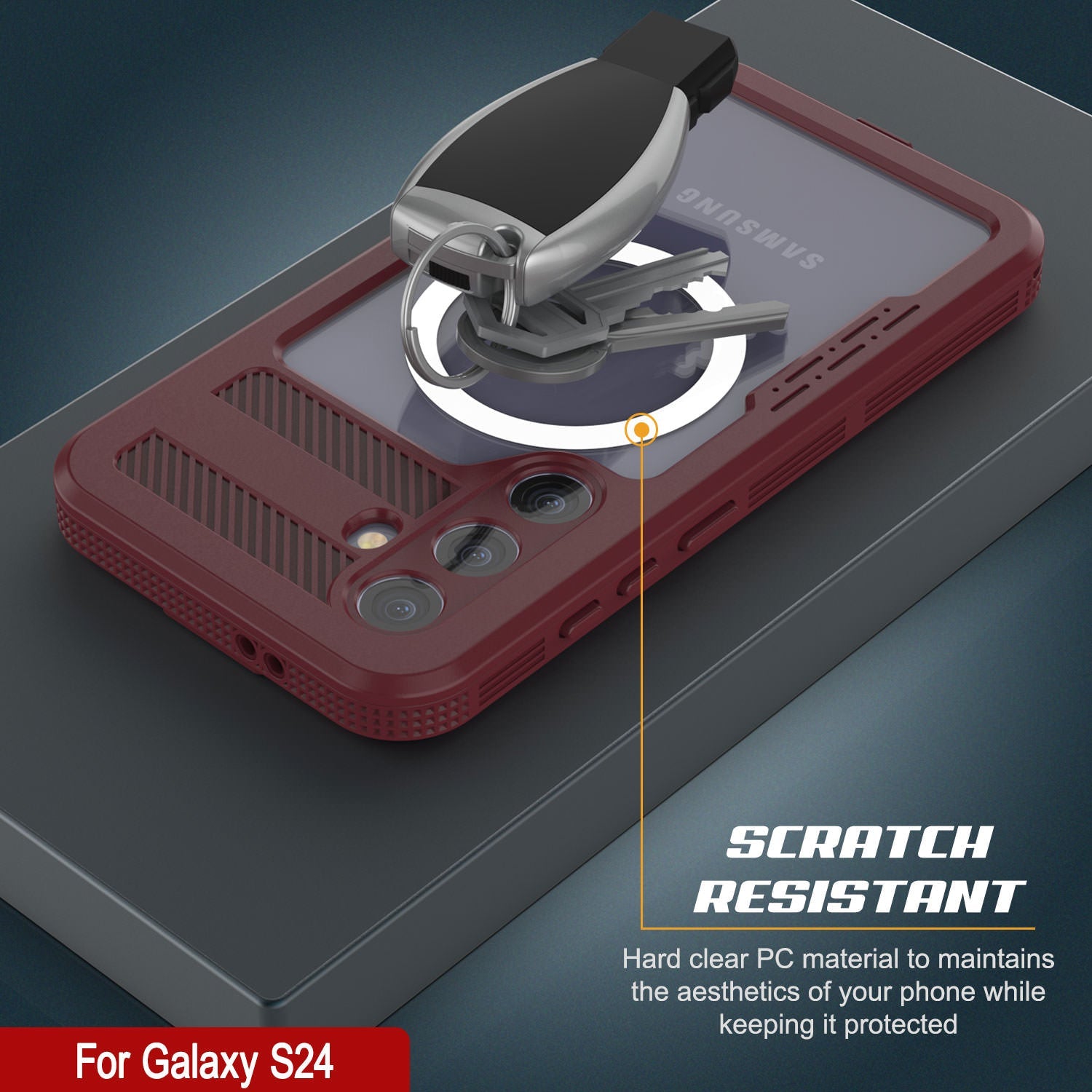 Galaxy S24 Waterproof Case [Alpine 2.0 Series] [Slim Fit] [IP68 Certified] [Shockproof] [Rose]