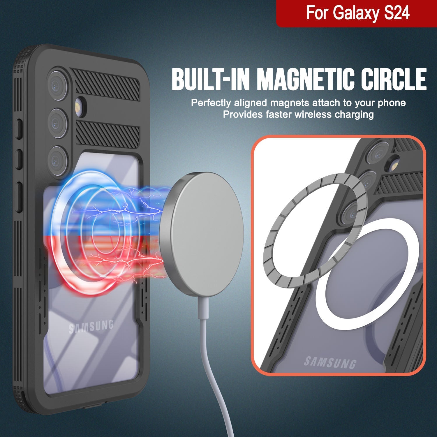 Galaxy S24 Waterproof Case [Alpine 2.0 Series] [Slim Fit] [IP68 Certified] [Shockproof] [Black]