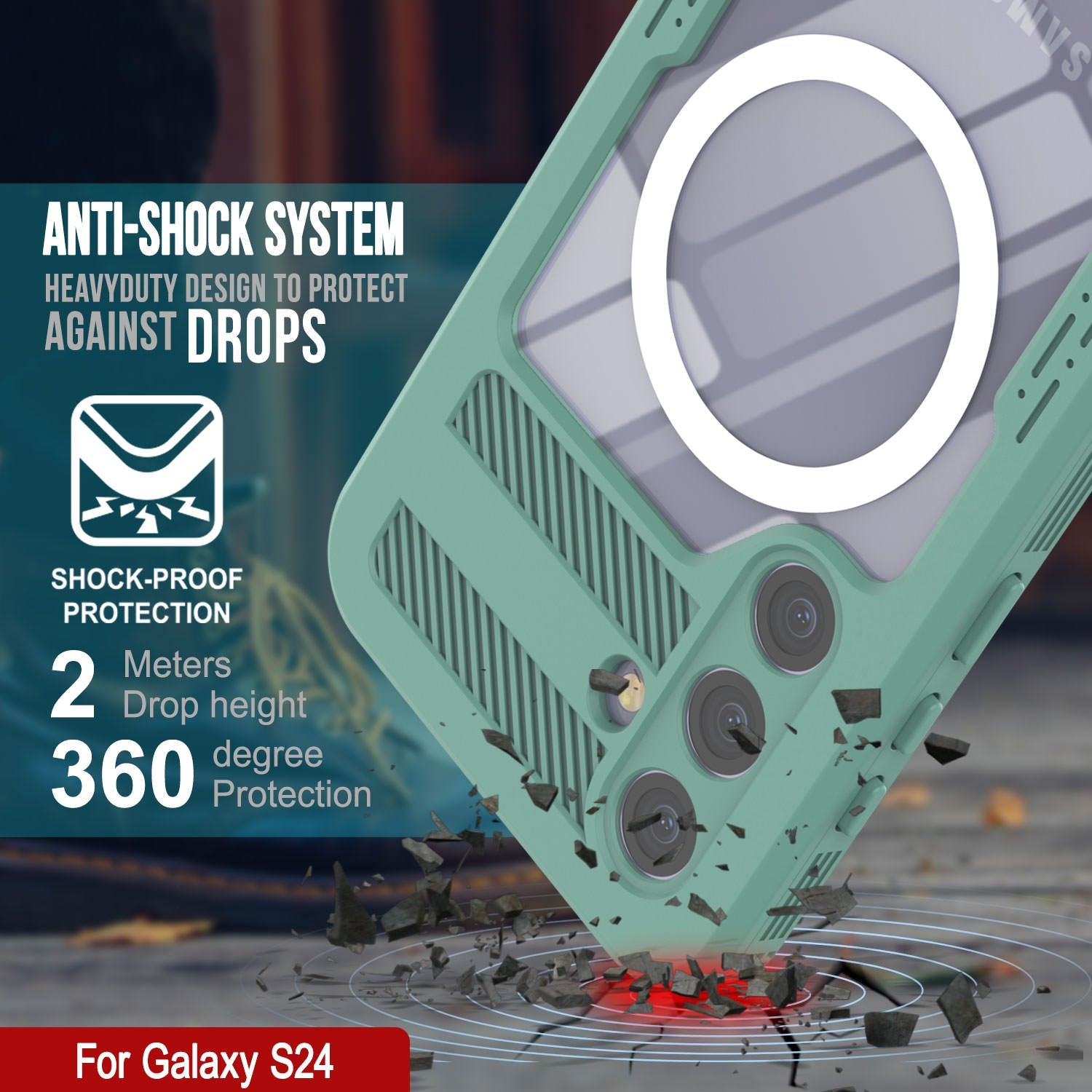 Galaxy S24 Ultra Waterproof Case [Alpine 2.0 Series] [Slim Fit] [IP68 Certified] [Shockproof] [Teal]