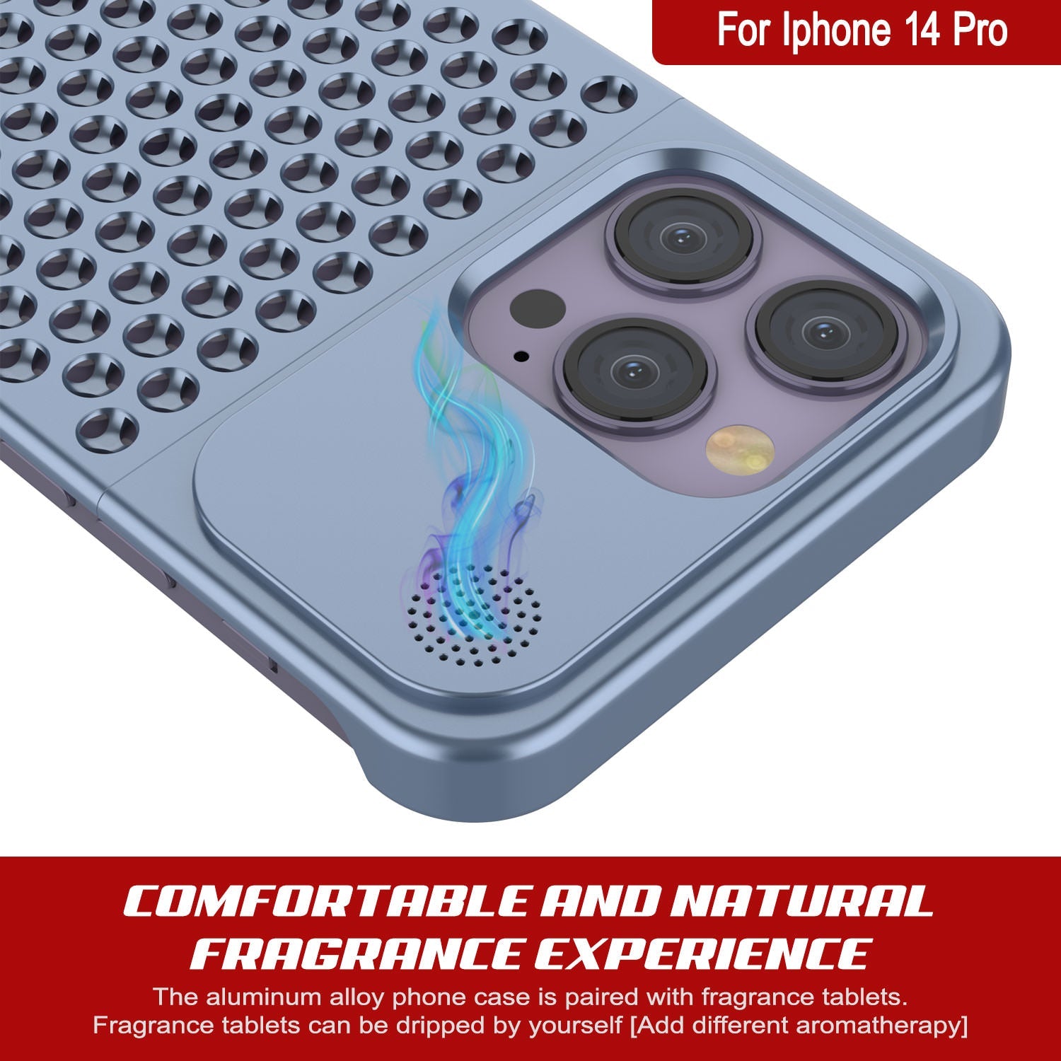 PunkCase for iPhone 14 Pro Aluminum Alloy Case [Fortifier Extreme Series] Ultra Durable Cover [Blue]
