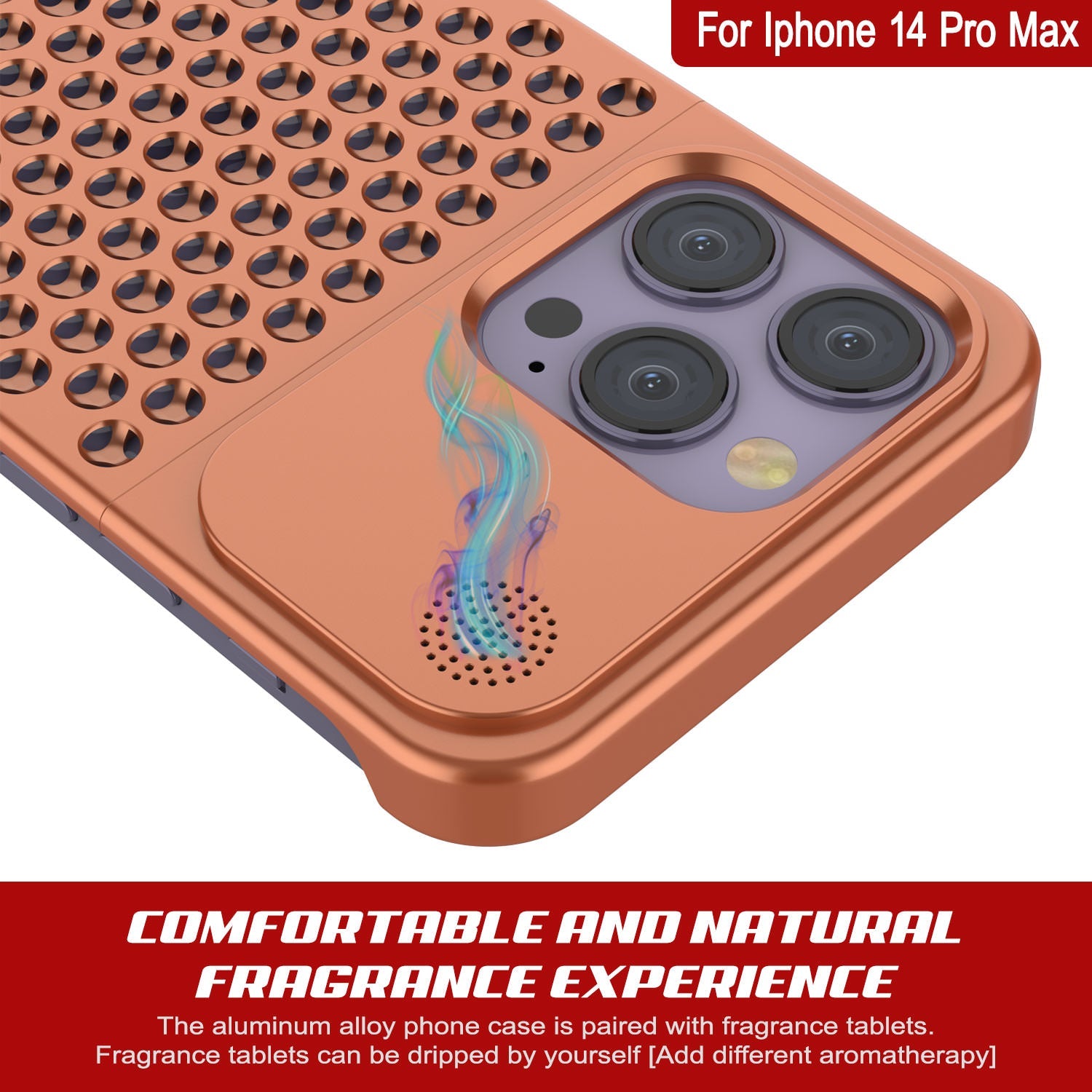 PunkCase for iPhone 14 Pro Max Aluminum Alloy Case [Fortifier Extreme Series] Ultra Durable Cover [Orange]