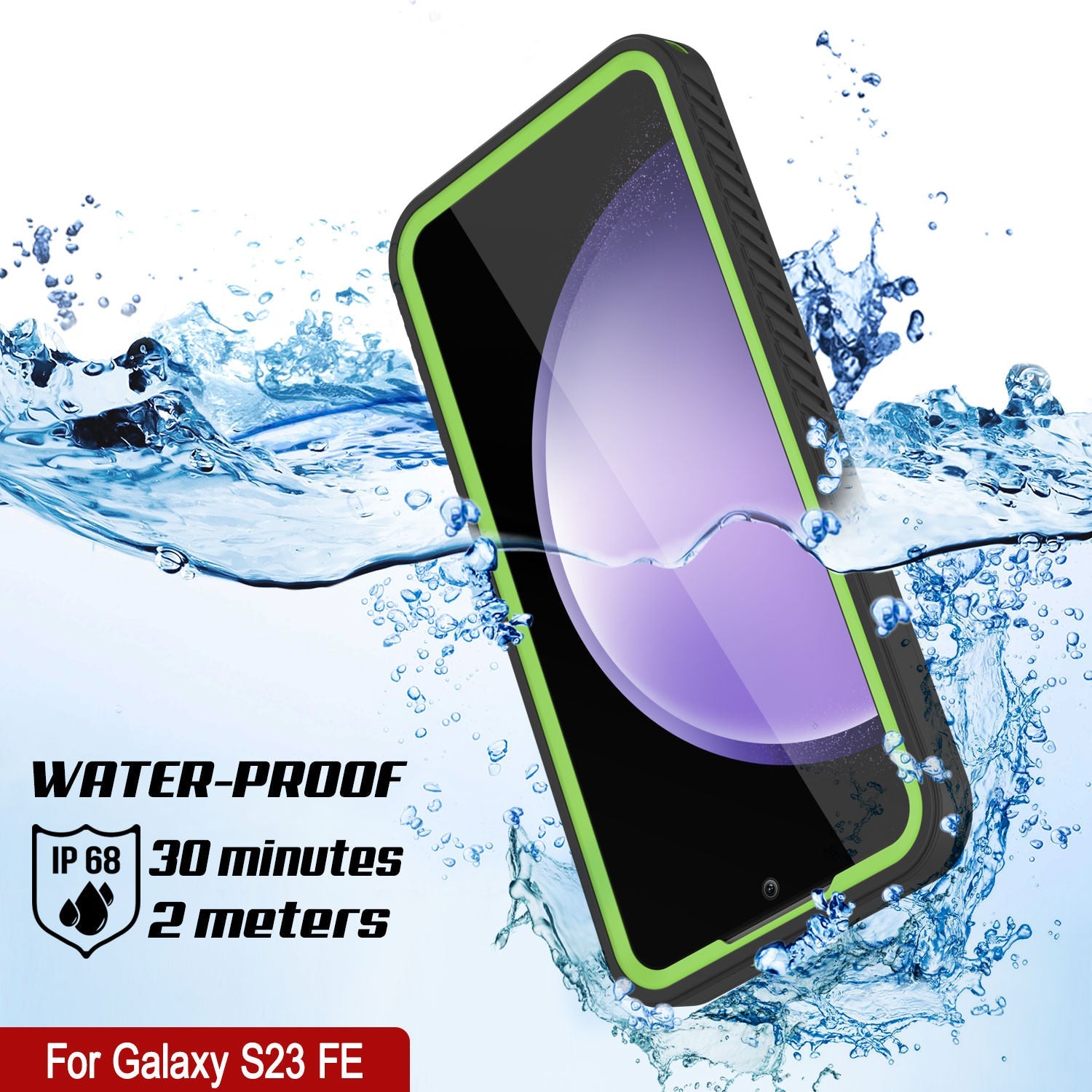 Galaxy S23 FE Water/ Shockproof [Extreme Series] Screen Protector Case [Light Green]