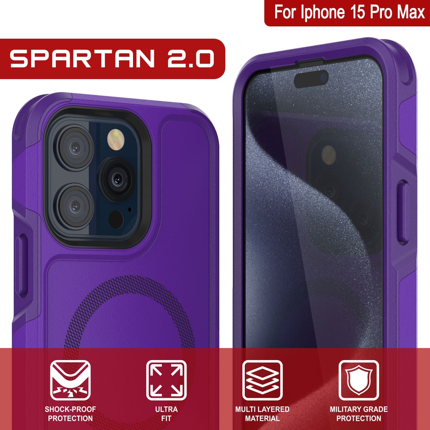 PunkCase iPhone 14 Pro Max Case, [Spartan 2.0 Series] Clear Rugged Hea –  punkcase