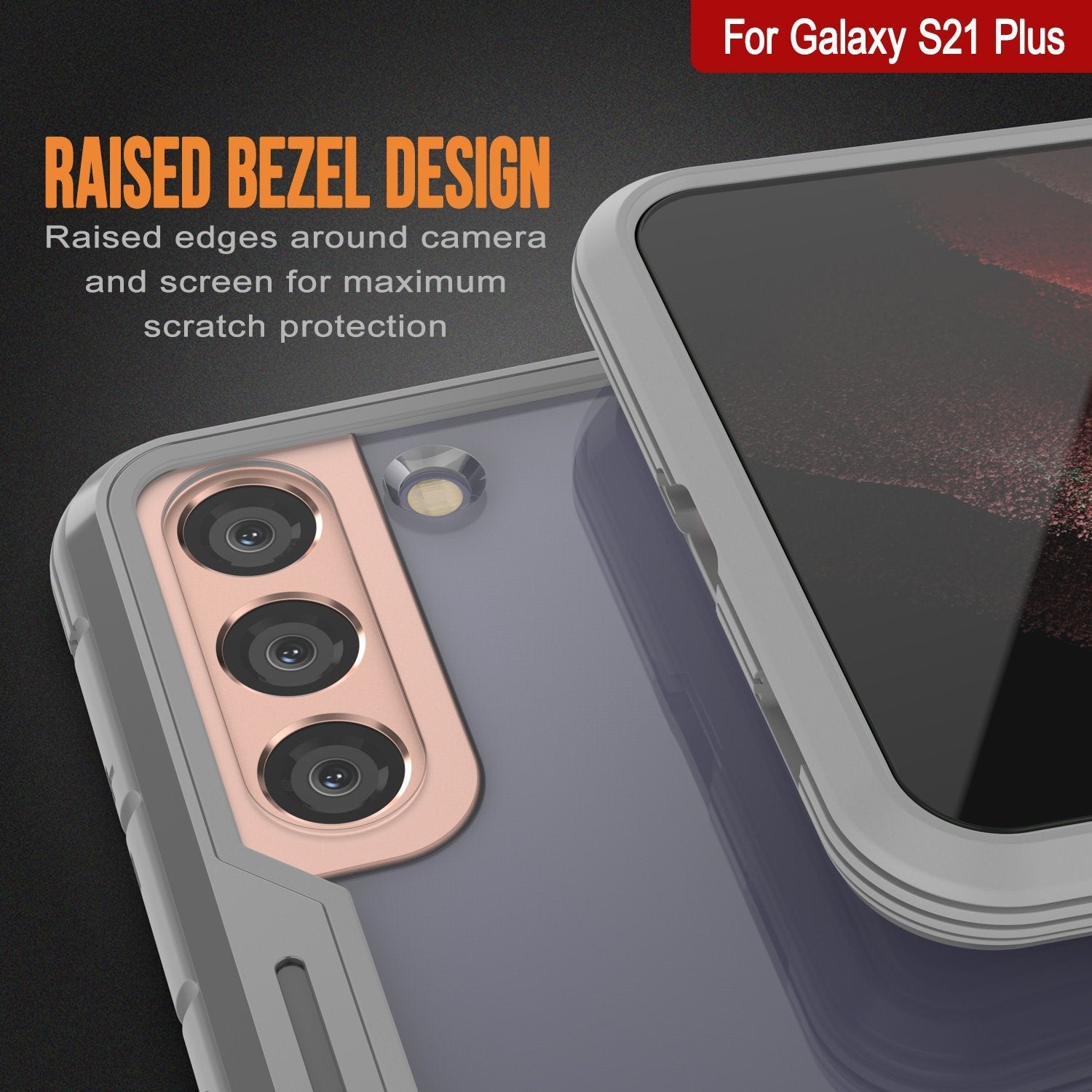 Punkcase S21+ Plus ravenger Case Protective Military Grade Multilayer Cover [Grey]