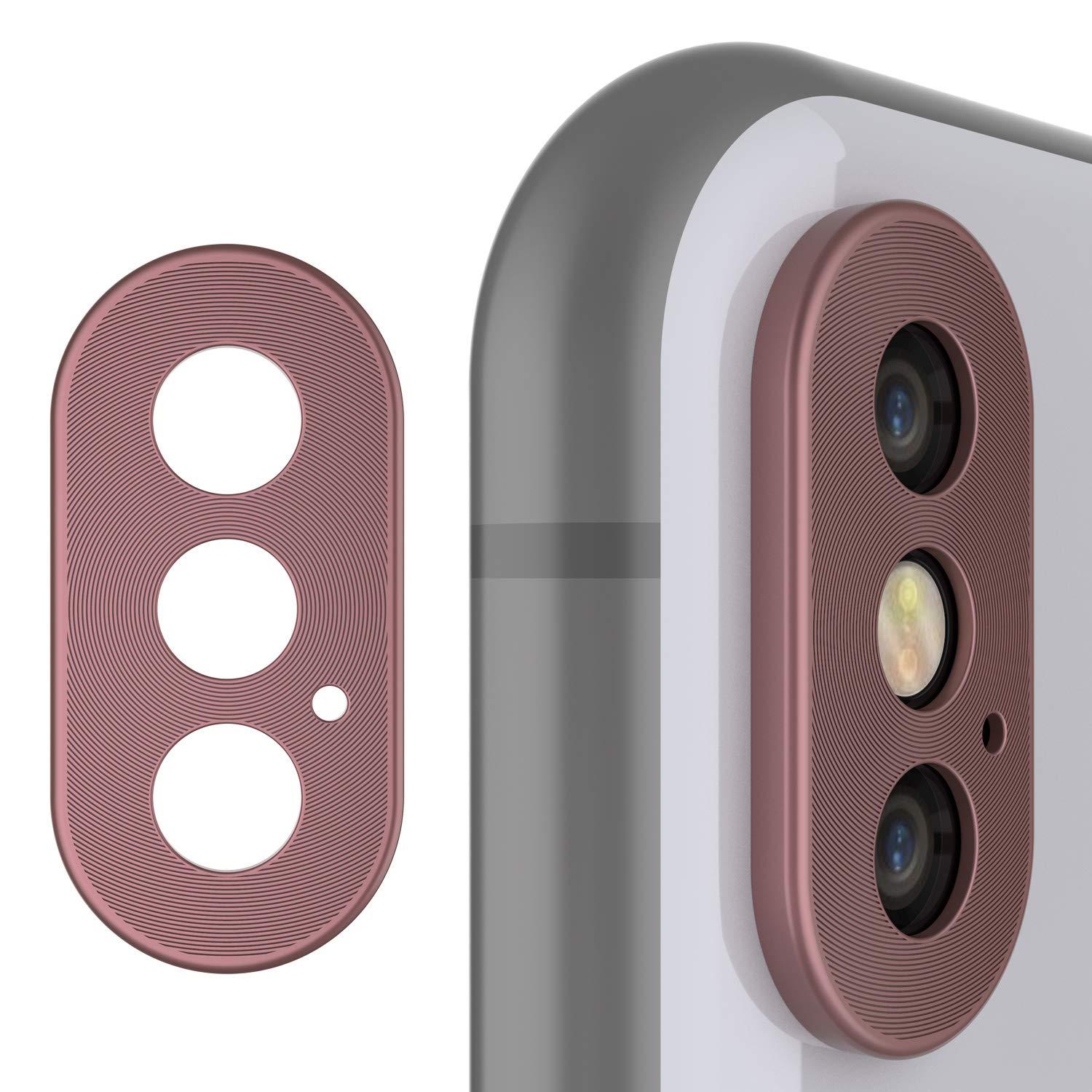 Punkcase iPhone XS Max Camera Protector Ring [Rose-Gold]
