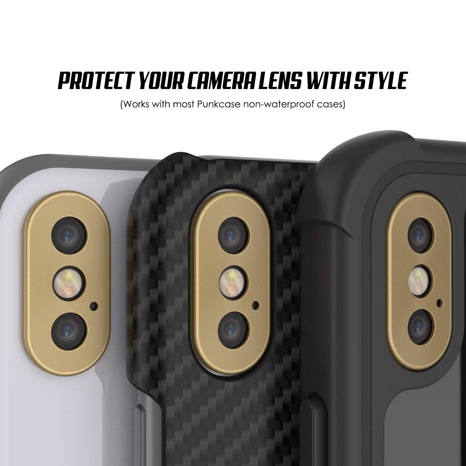 Punkcase iPhone XS Max Camera Protector Ring [Gold]