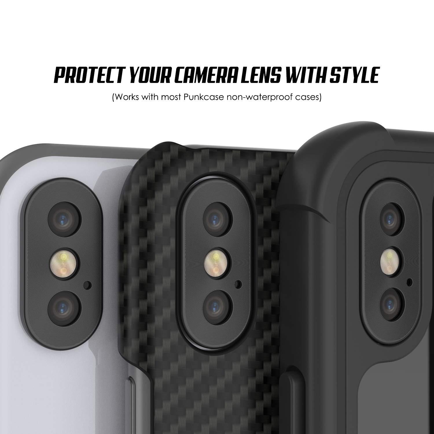 Punkcase iPhone XS Max Camera Protector Ring [Black]