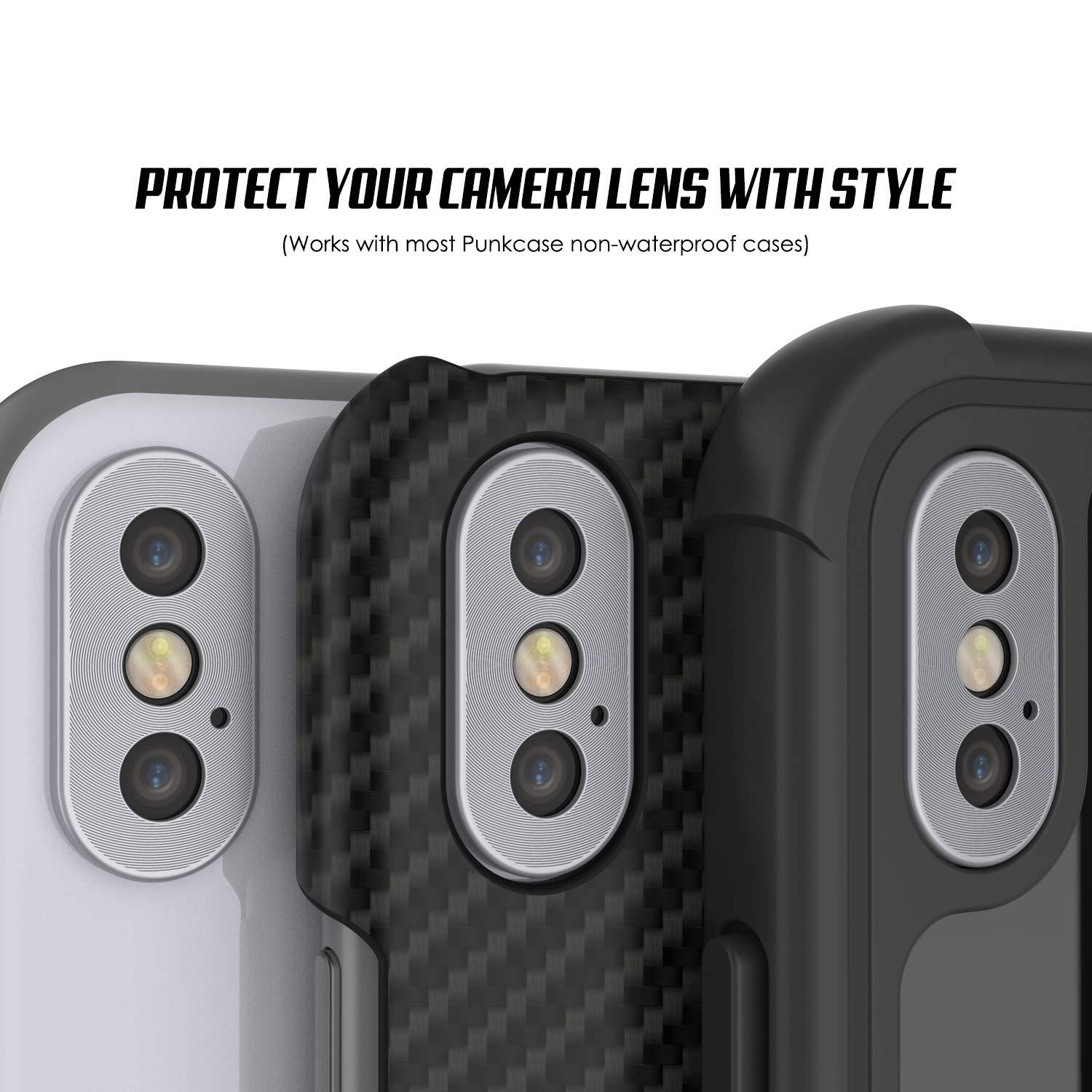 Punkcase iPhone XS Max Camera Protector Ring [Silver]