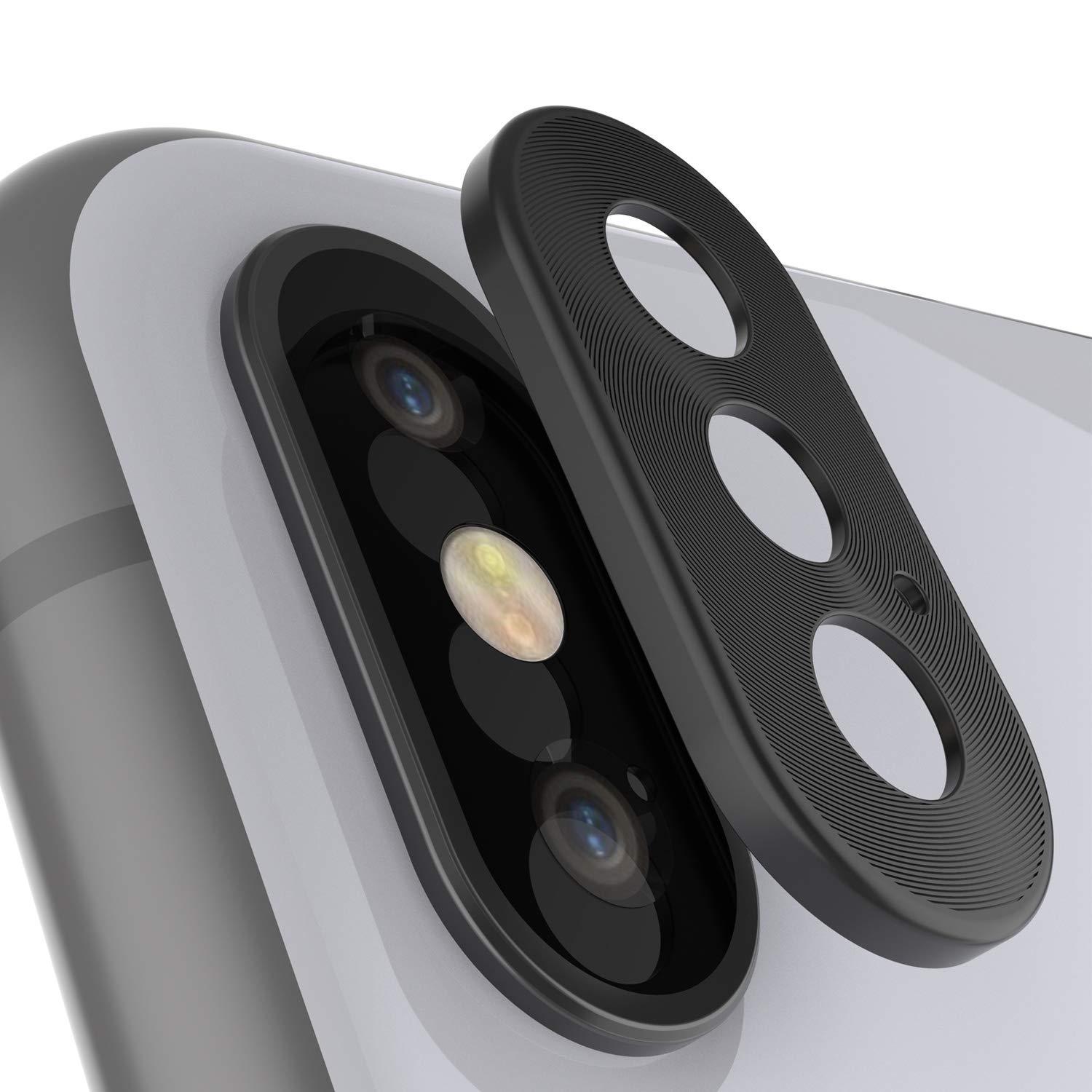 Punkcase iPhone XS Camera Protector Ring [Black]