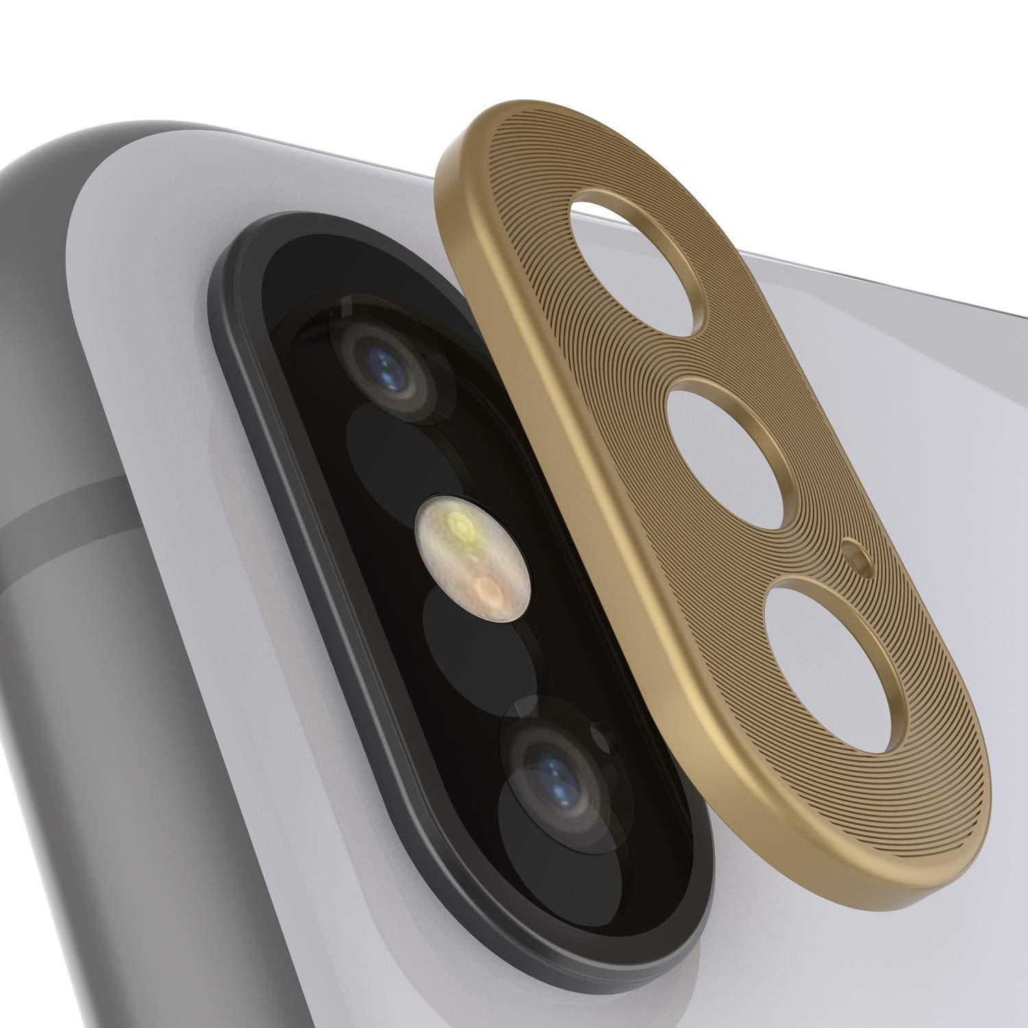 Punkcase iPhone XS Camera Protector Ring [Gold]