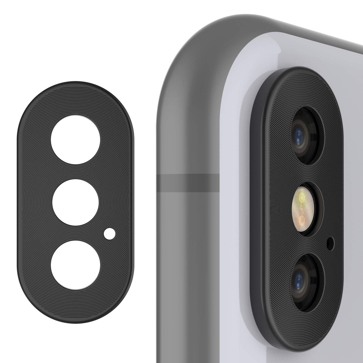 Punkcase iPhone XS Max Camera Protector Ring [Black]