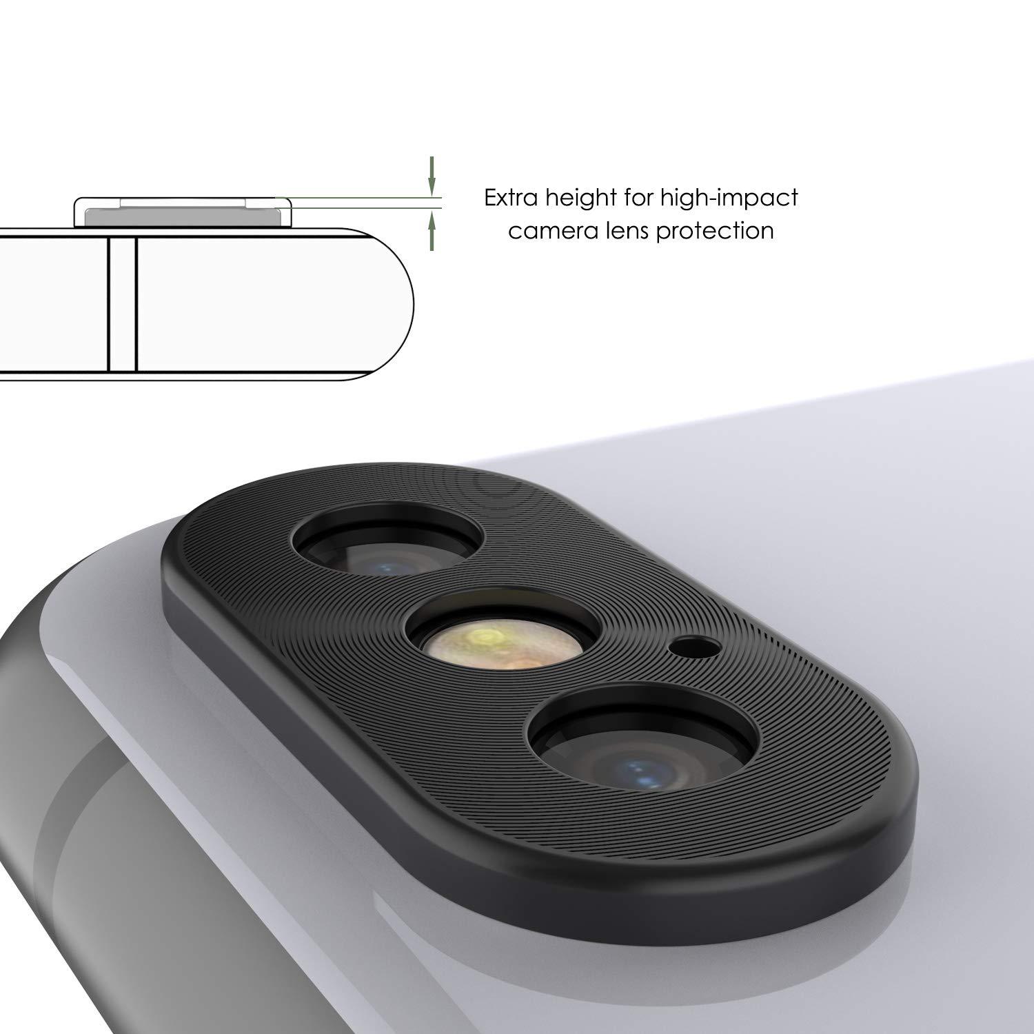 Punkcase iPhone XS Camera Protector Ring [Black]
