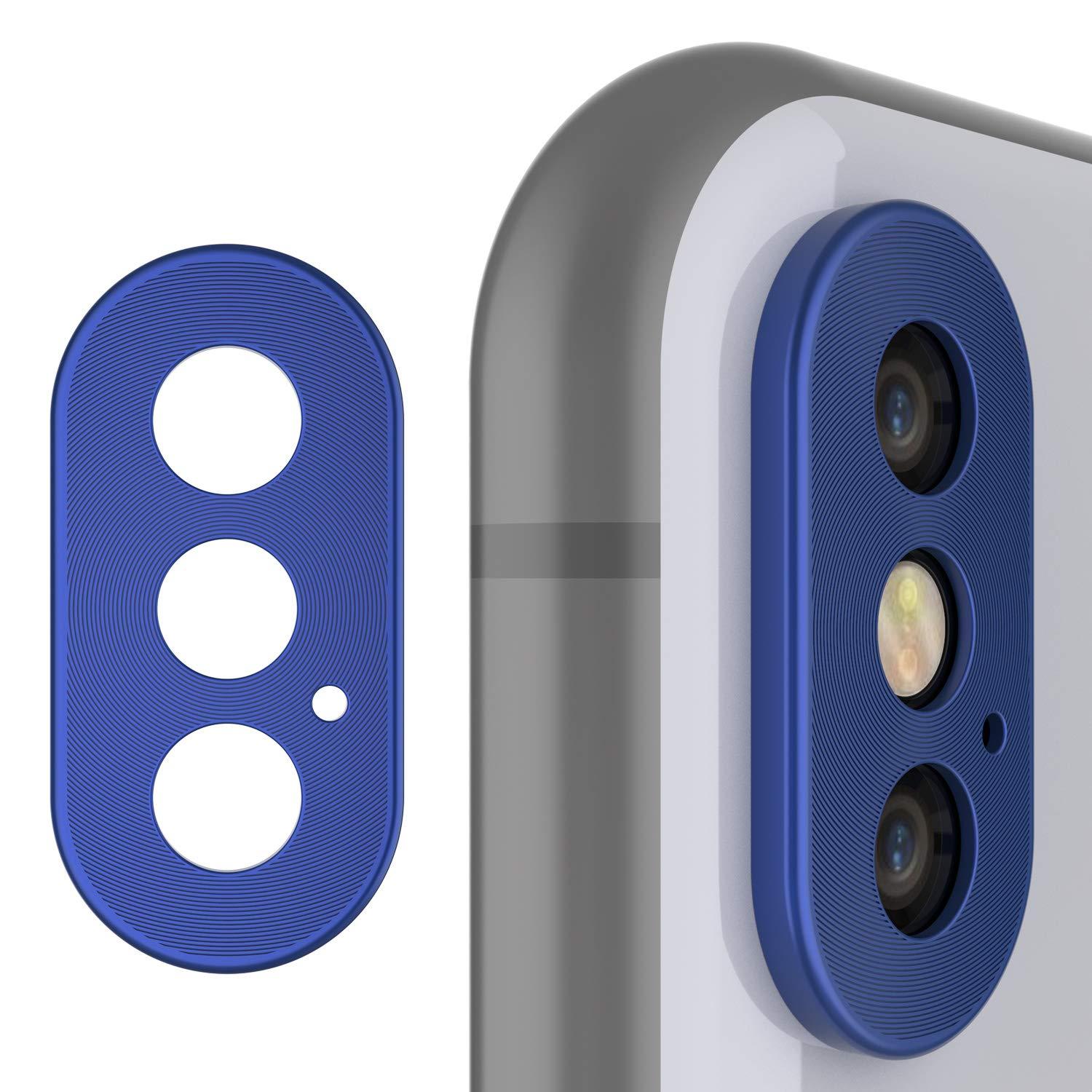 Punkcase iPhone XS Max Camera Protector Ring [Blue]