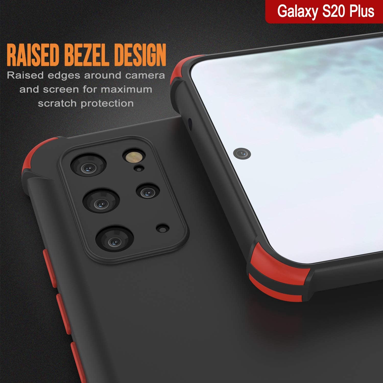 Punkcase Protective & Lightweight TPU Case [Sunshine Series] for Galaxy S20+ Plus [Black]