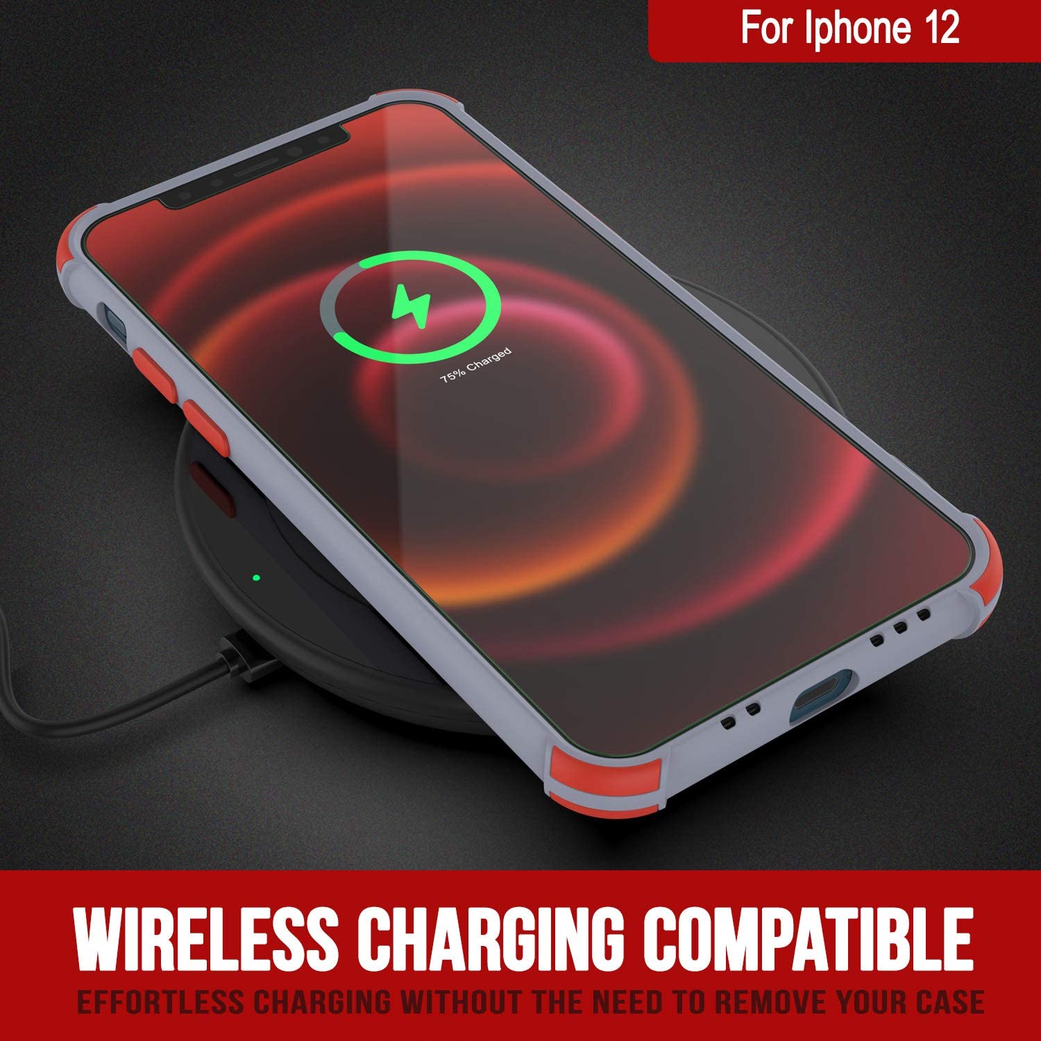 Punkcase Protective & Lightweight TPU Case [Sunshine Series] for iPhone 12 [Grey]