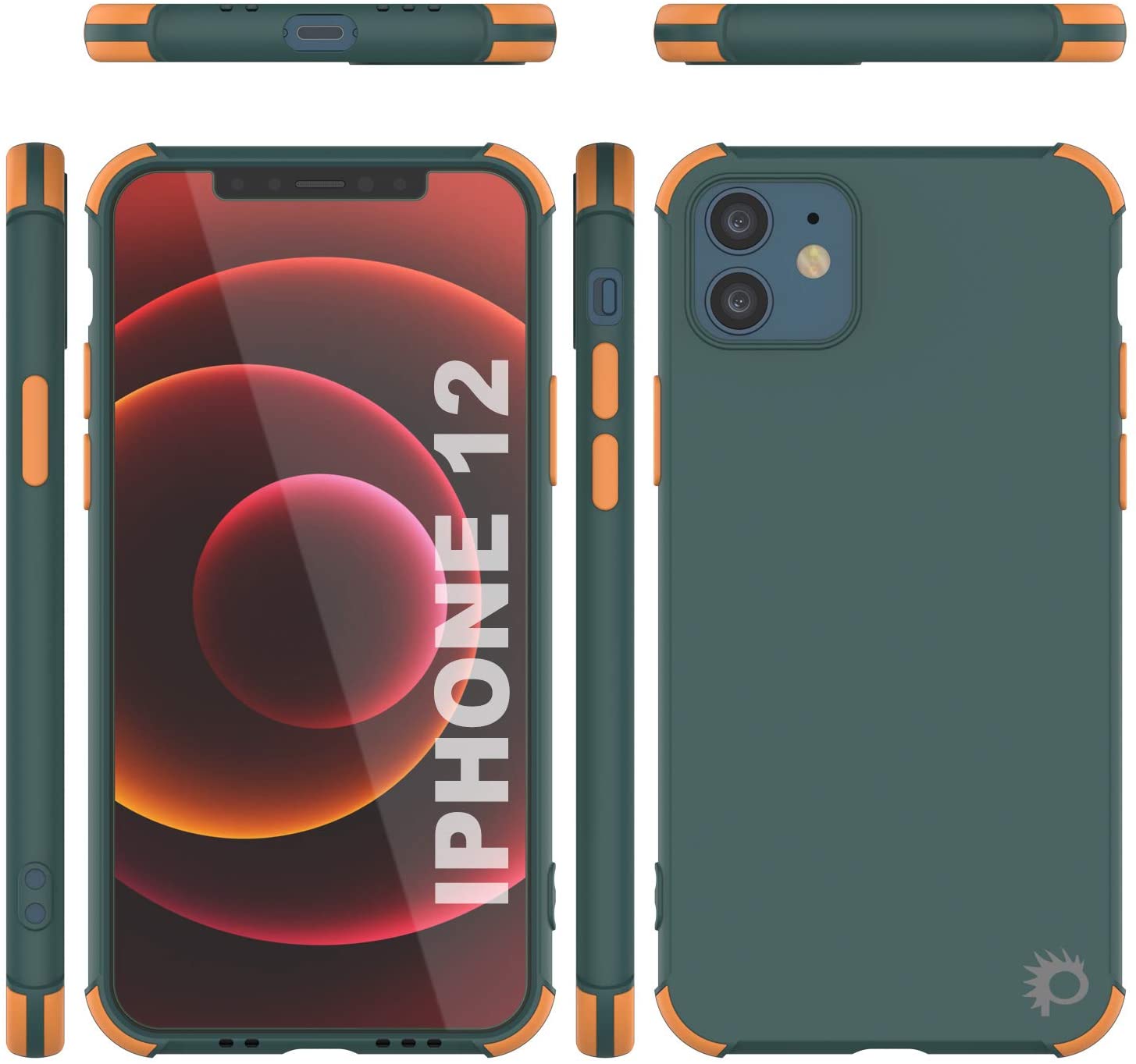Punkcase Protective & Lightweight TPU Case [Sunshine Series] for iPhone 12 [Dark Green]