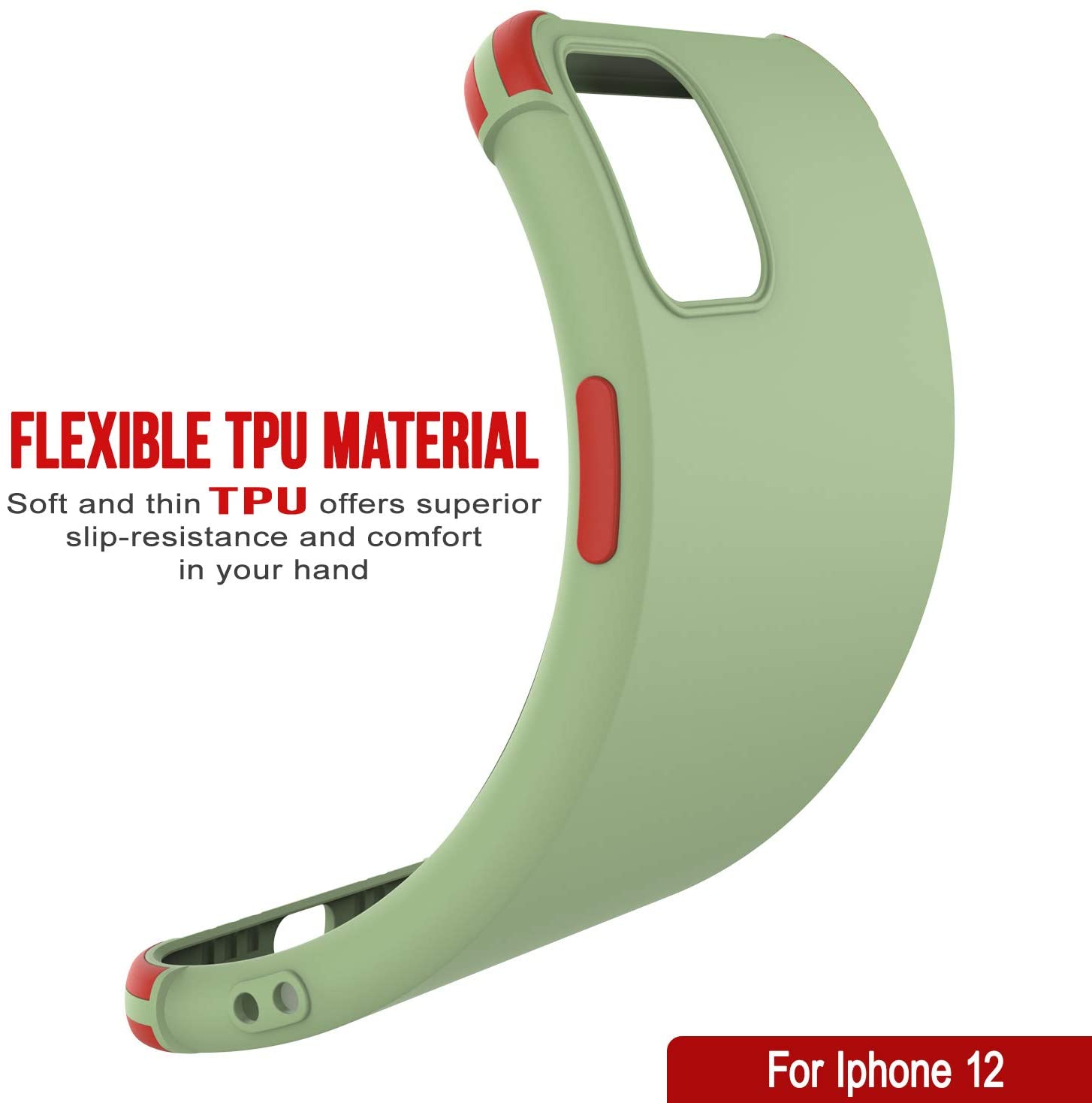 Punkcase Protective & Lightweight TPU Case [Sunshine Series] for iPhone 12 [Light Green]