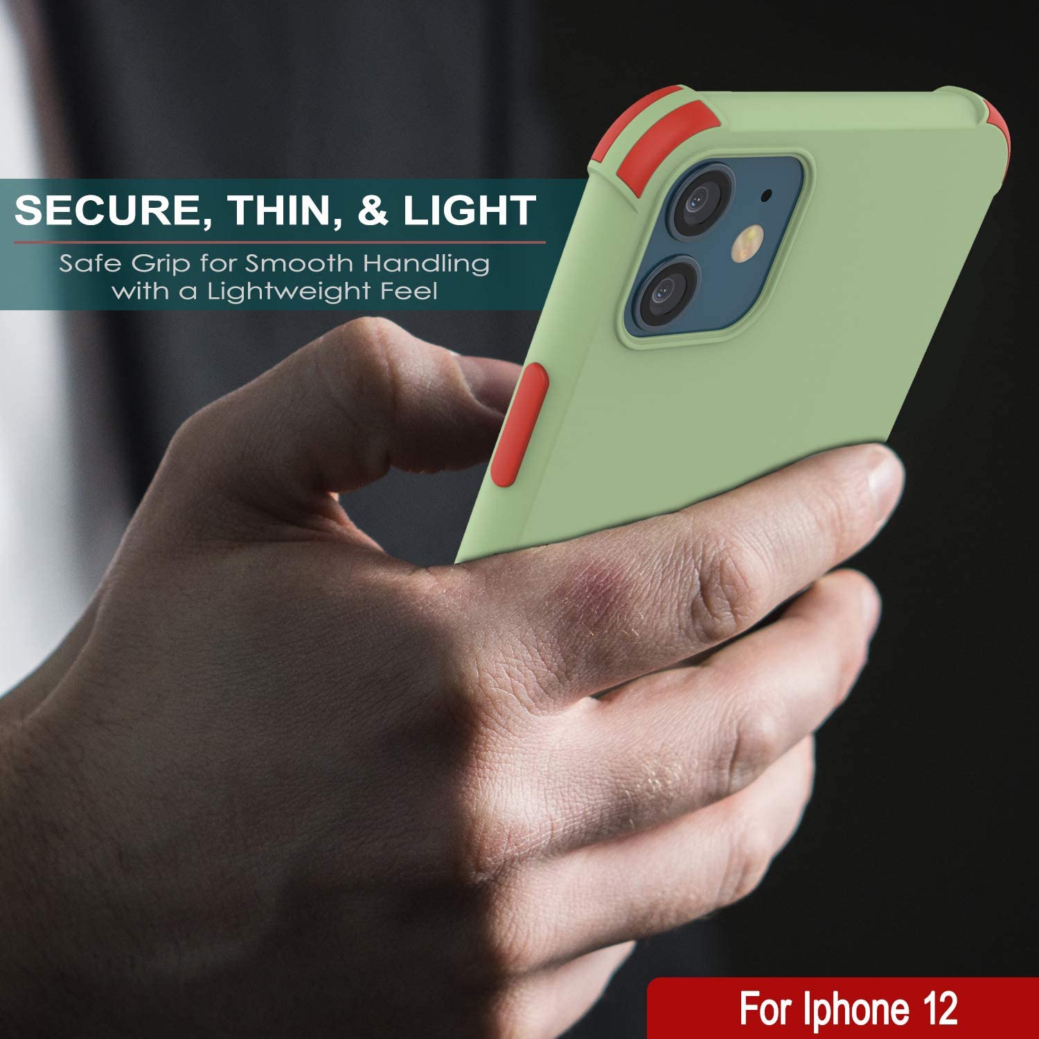 Punkcase Protective & Lightweight TPU Case [Sunshine Series] for iPhone 12 [Light Green]