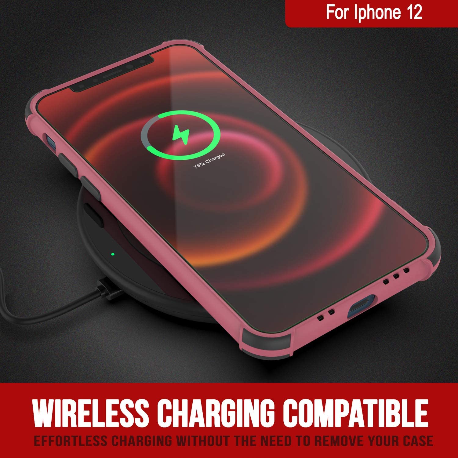 Punkcase Protective & Lightweight TPU Case [Sunshine Series] for iPhone 12 [Rose]