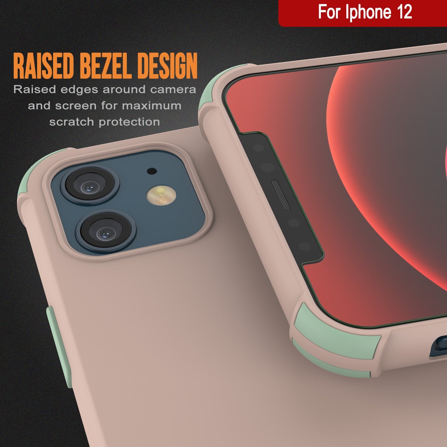 Punkcase Protective & Lightweight TPU Case [Sunshine Series] for iPhone 12 [Pink]