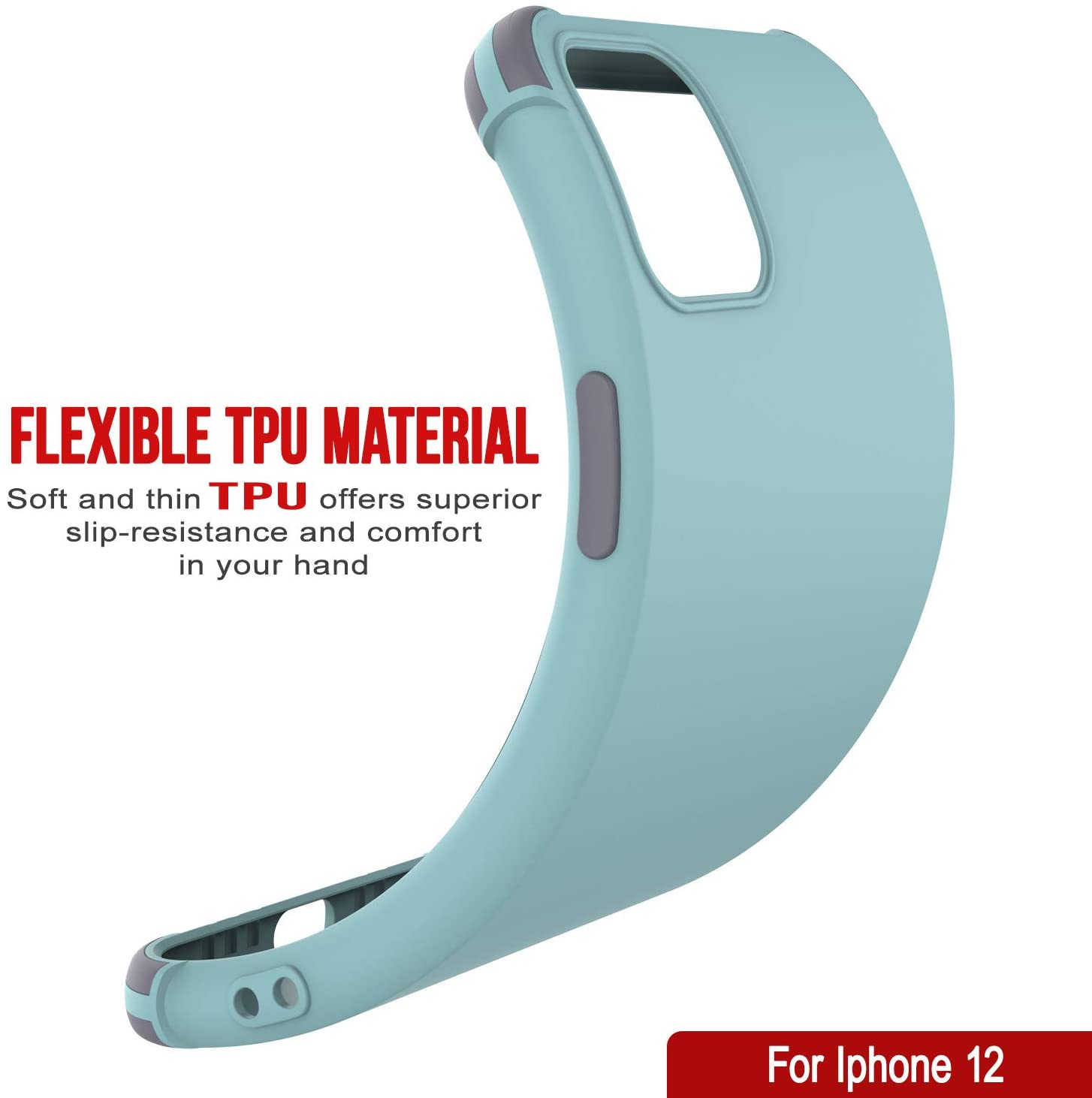 Punkcase Protective & Lightweight TPU Case [Sunshine Series] for iPhone 12 [Teal]