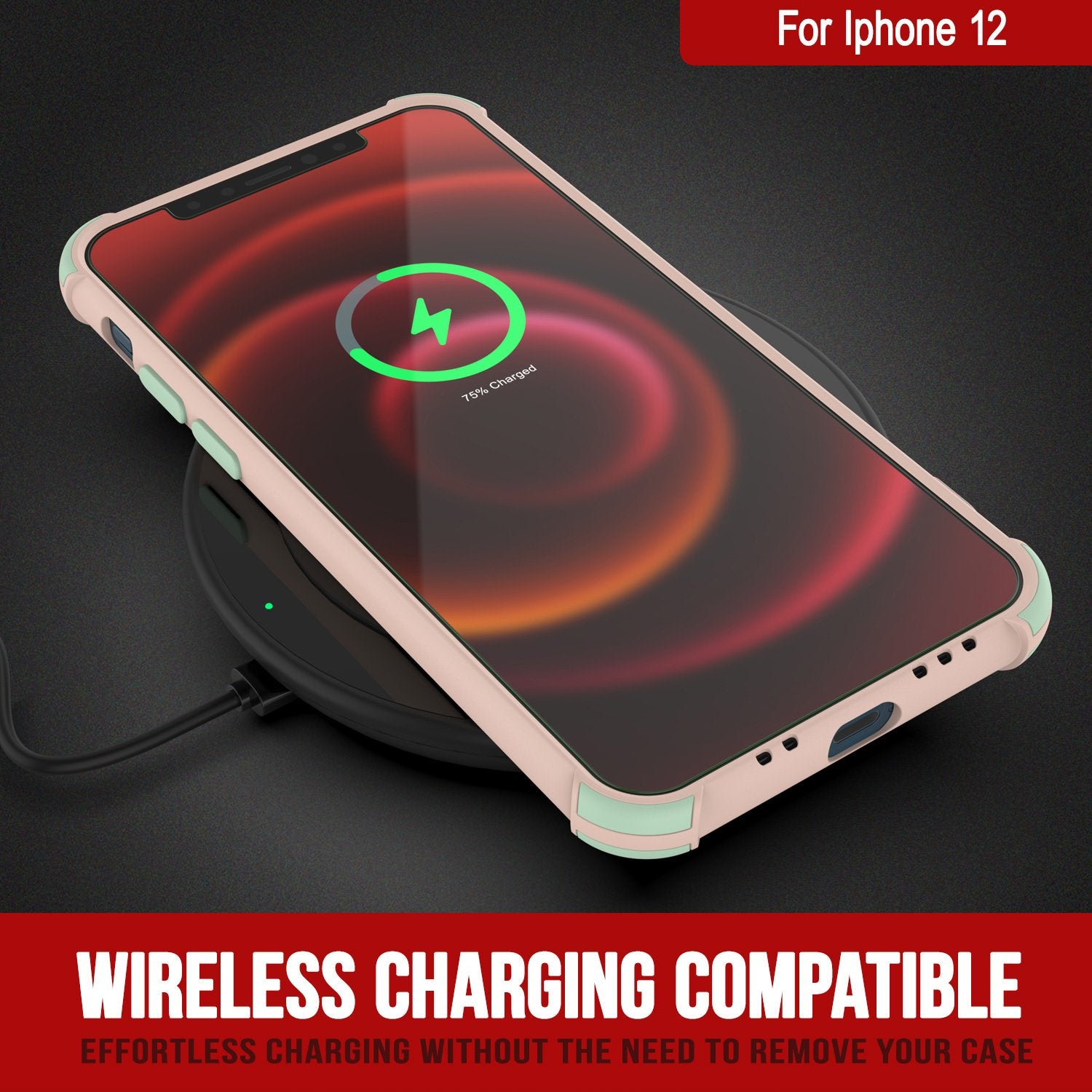Punkcase Protective & Lightweight TPU Case [Sunshine Series] for iPhone 12 [Pink]