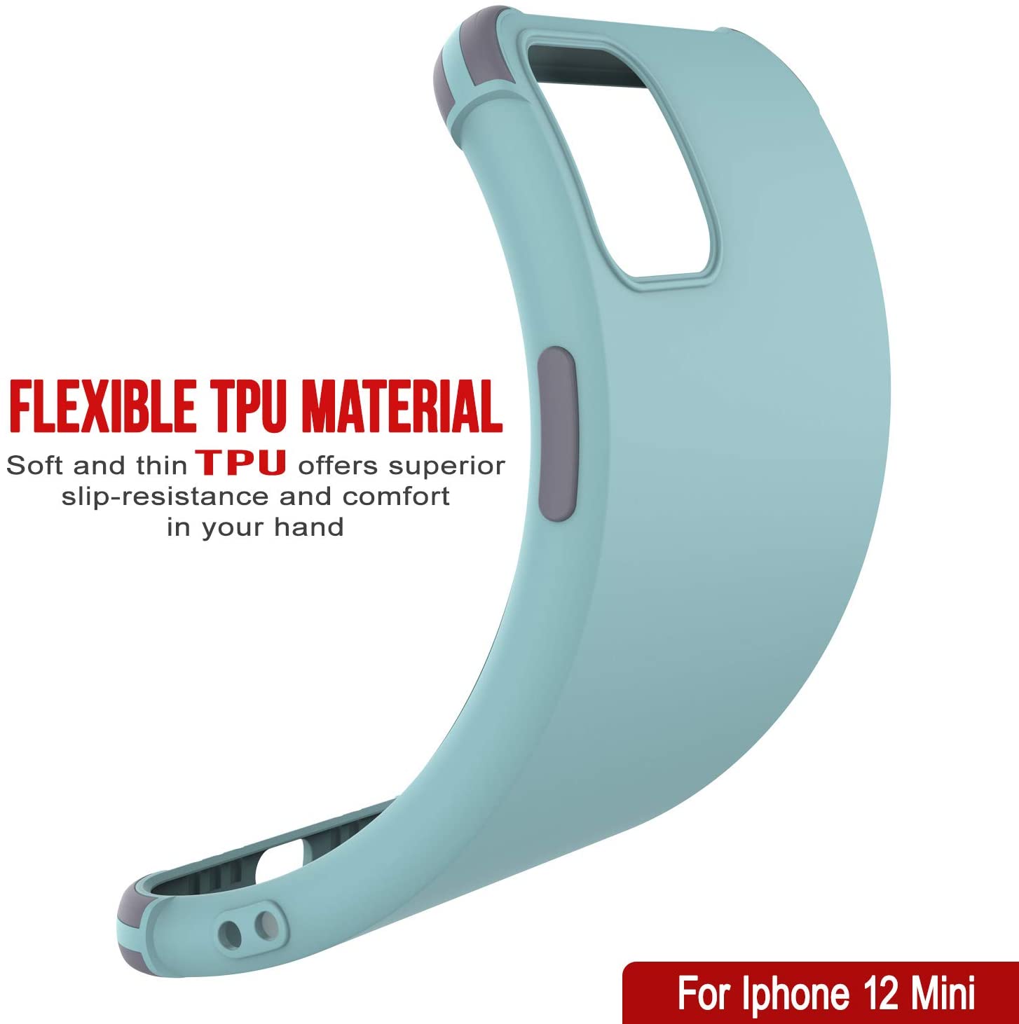 Punkcase Protective & Lightweight TPU Case [Sunshine Series] for iPhone 12 Mini [Teal]