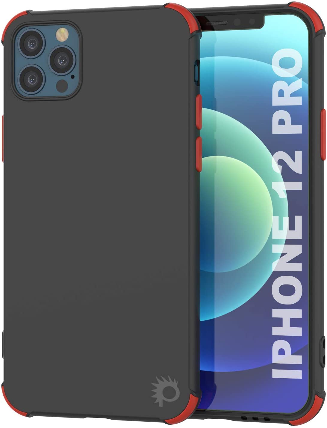 Punkcase Protective & Lightweight TPU Case [Sunshine Series] for iPhone 12 Pro [Black]
