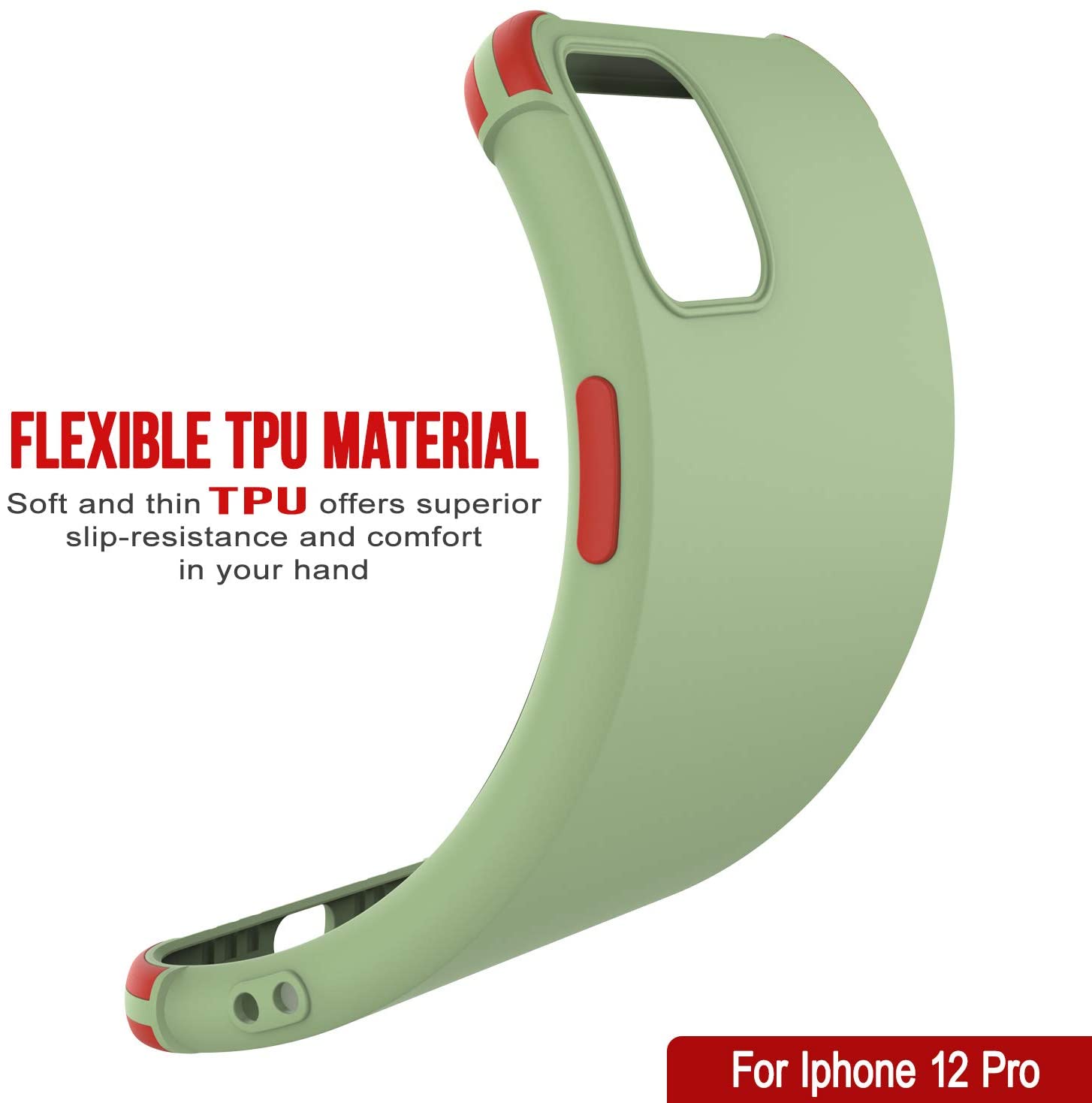 Punkcase Protective & Lightweight TPU Case [Sunshine Series] for iPhone 12 Pro [Light Green]