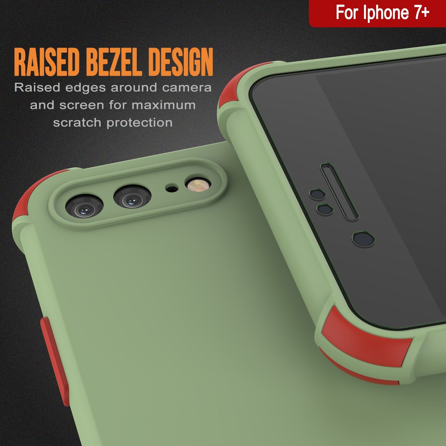 Punkcase Protective & Lightweight TPU Case [Sunshine Series] for iPhone 7+ Plus [Light Green]