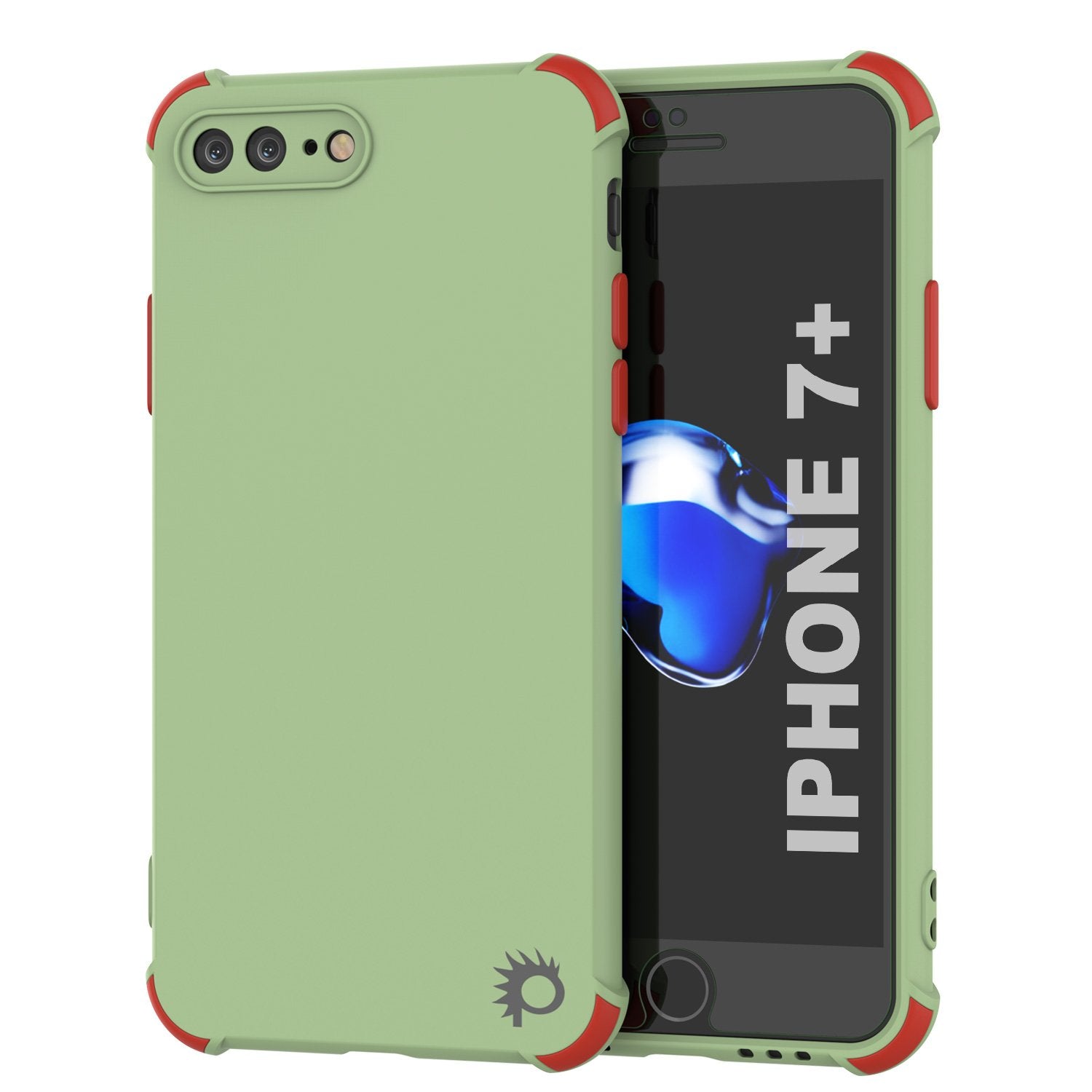 Punkcase Protective & Lightweight TPU Case [Sunshine Series] for iPhone 7+ Plus [Light Green]