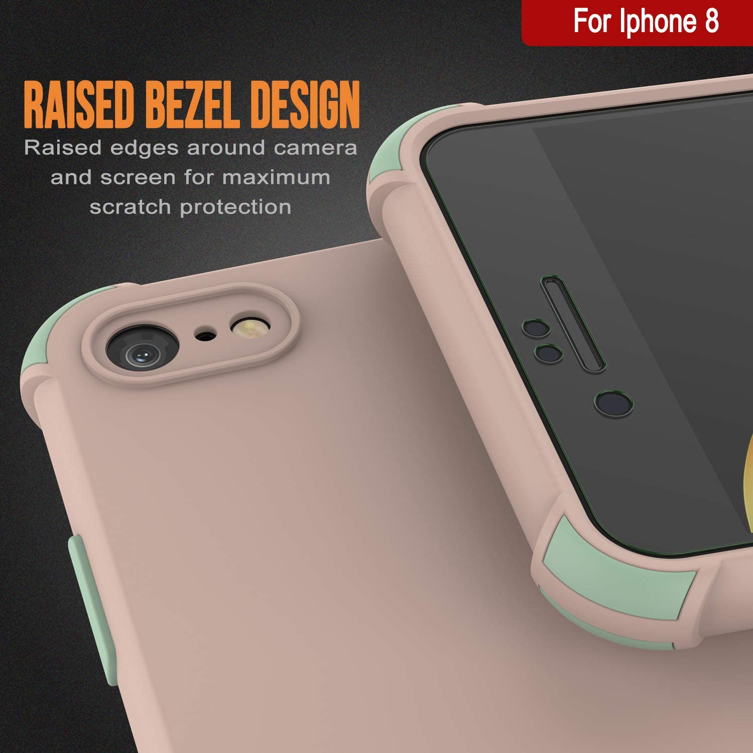 Punkcase Protective & Lightweight TPU Case [Sunshine Series] for iPhone 8 [Pink]