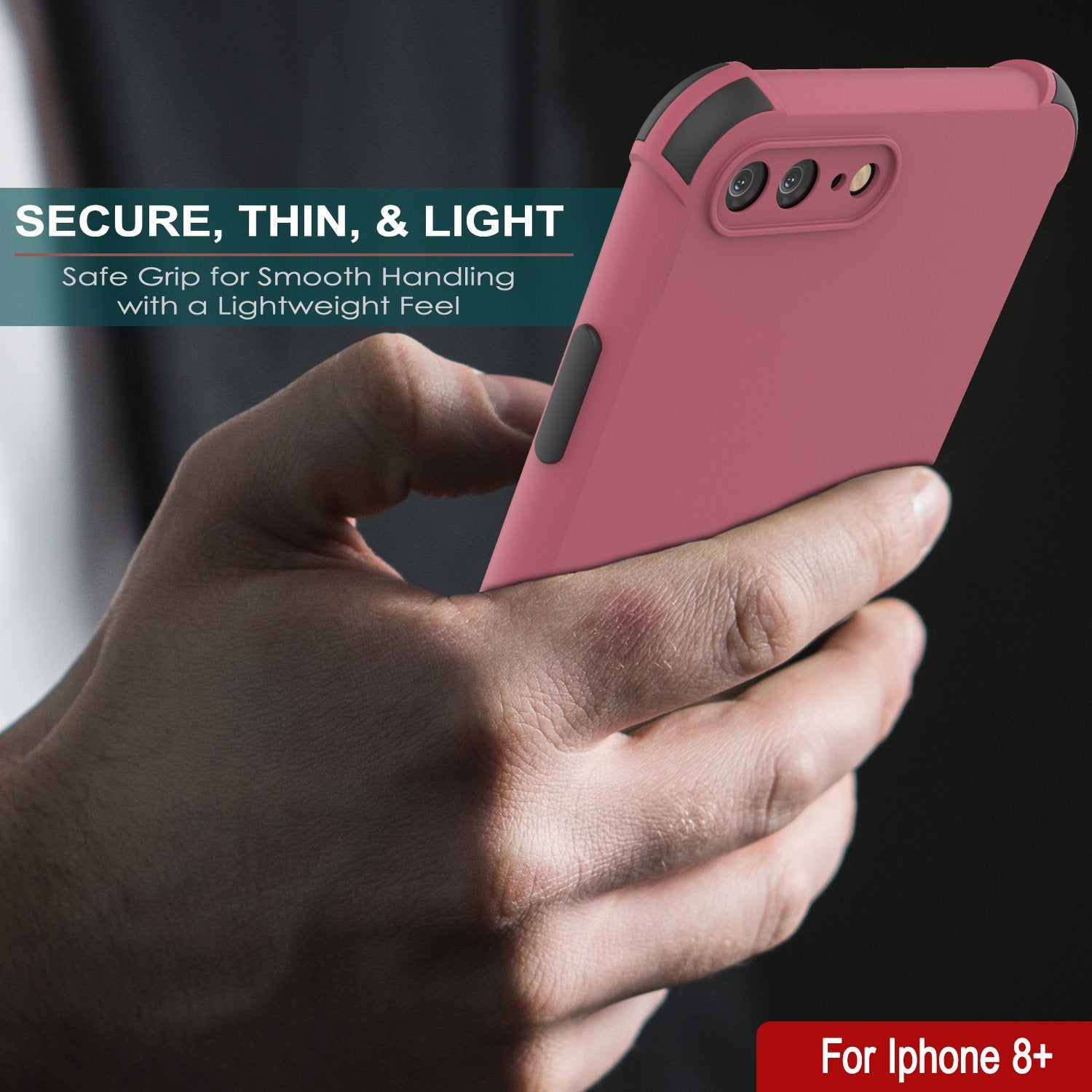 Punkcase Protective & Lightweight TPU Case [Sunshine Series] for iPhone 8+ Plus [Rose]