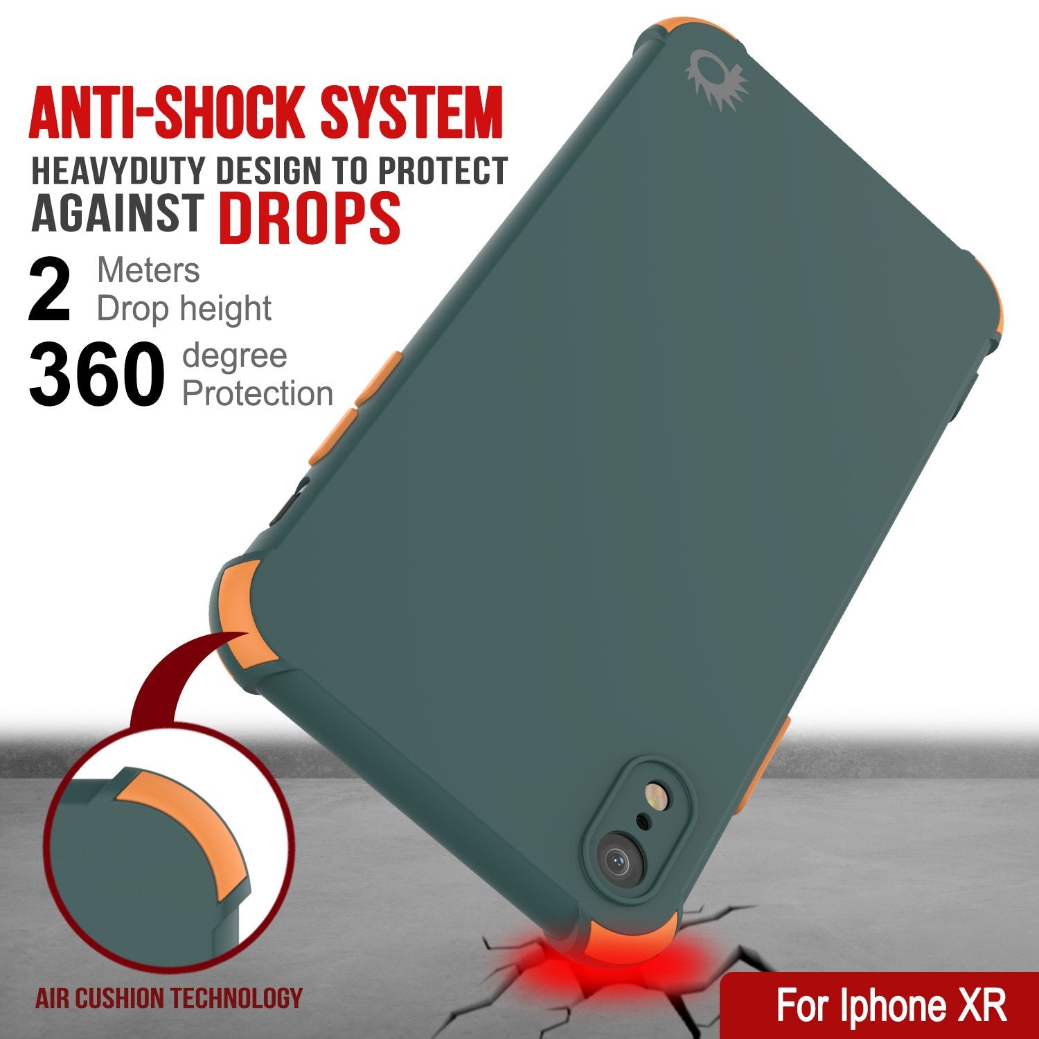 Punkcase Protective & Lightweight TPU Case [Sunshine Series] for iPhone XR [Dark Green]