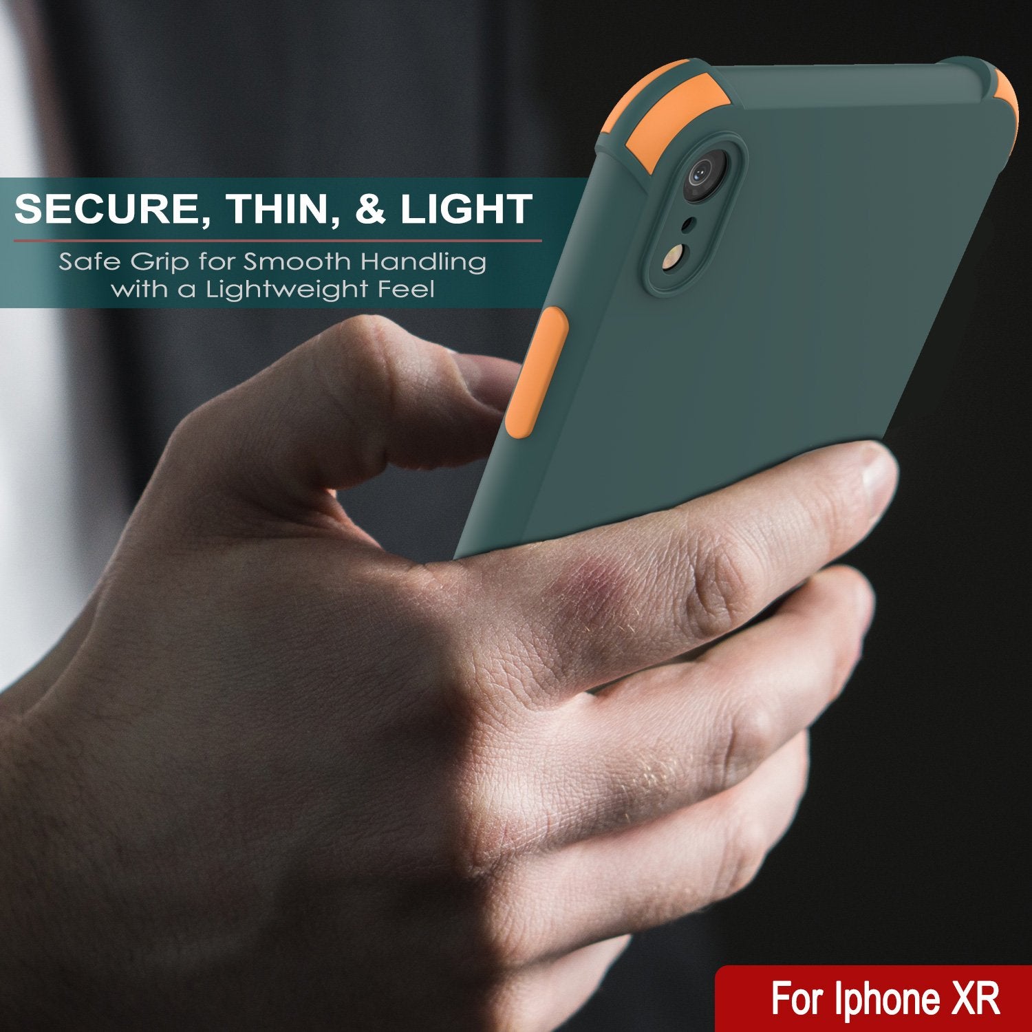 Punkcase Protective & Lightweight TPU Case [Sunshine Series] for iPhone XR [Dark Green]